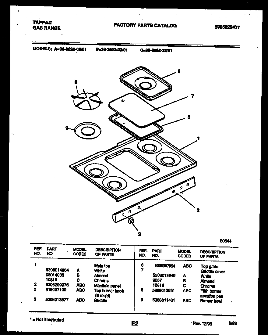 03 - COOKTOP PARTS