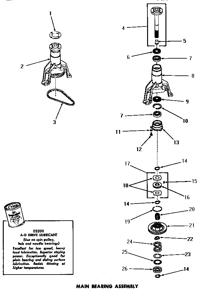 14 - MAIN BEARING ASSY