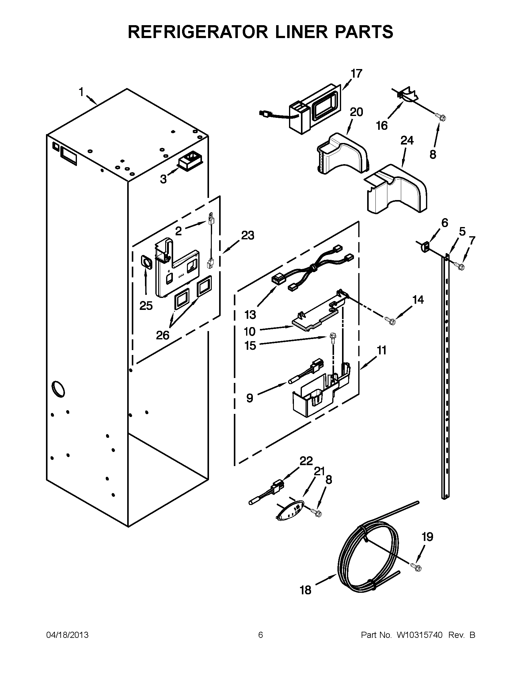 03 - REFRIGERATOR LINER PARTS