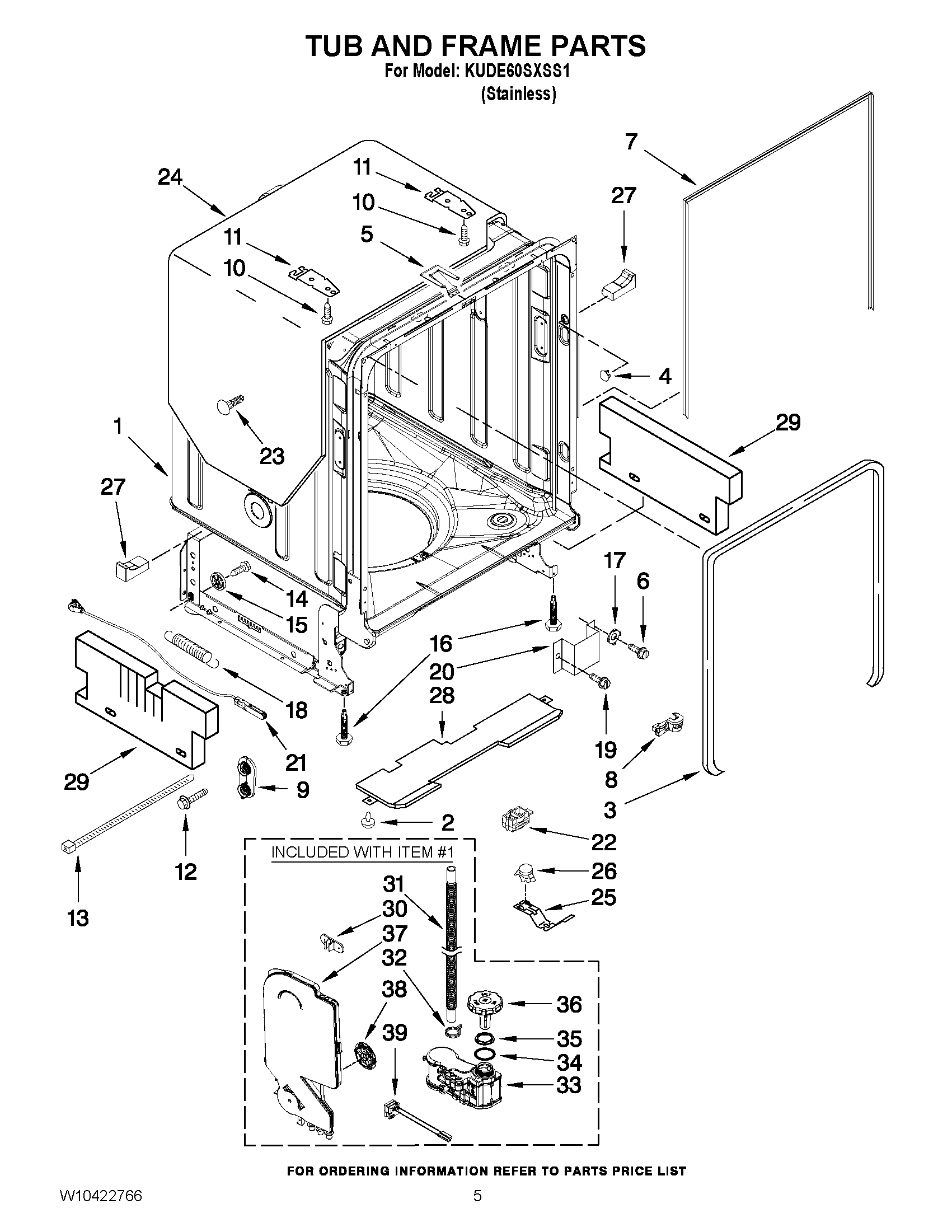 05 - TUB AND FRAME PARTS