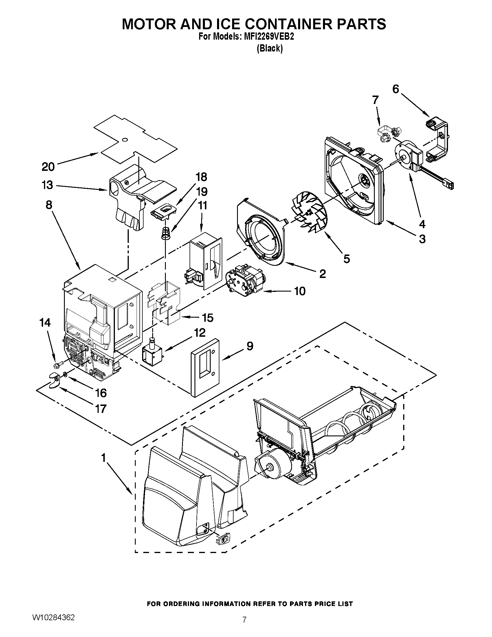 04 - MOTOR AND ICE CONTAINER PARTS