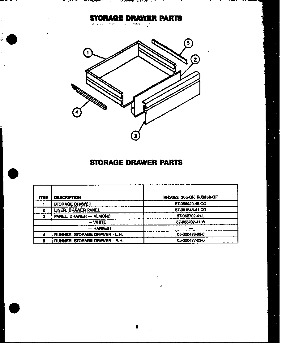 07 - STORAGE DRAWER PARTS