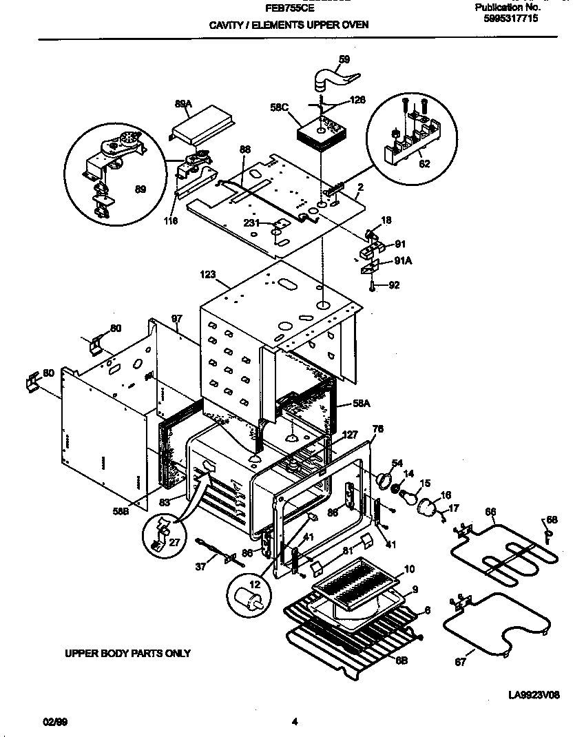 03 - CAVITY/ELEMENTS UPPER OVEN