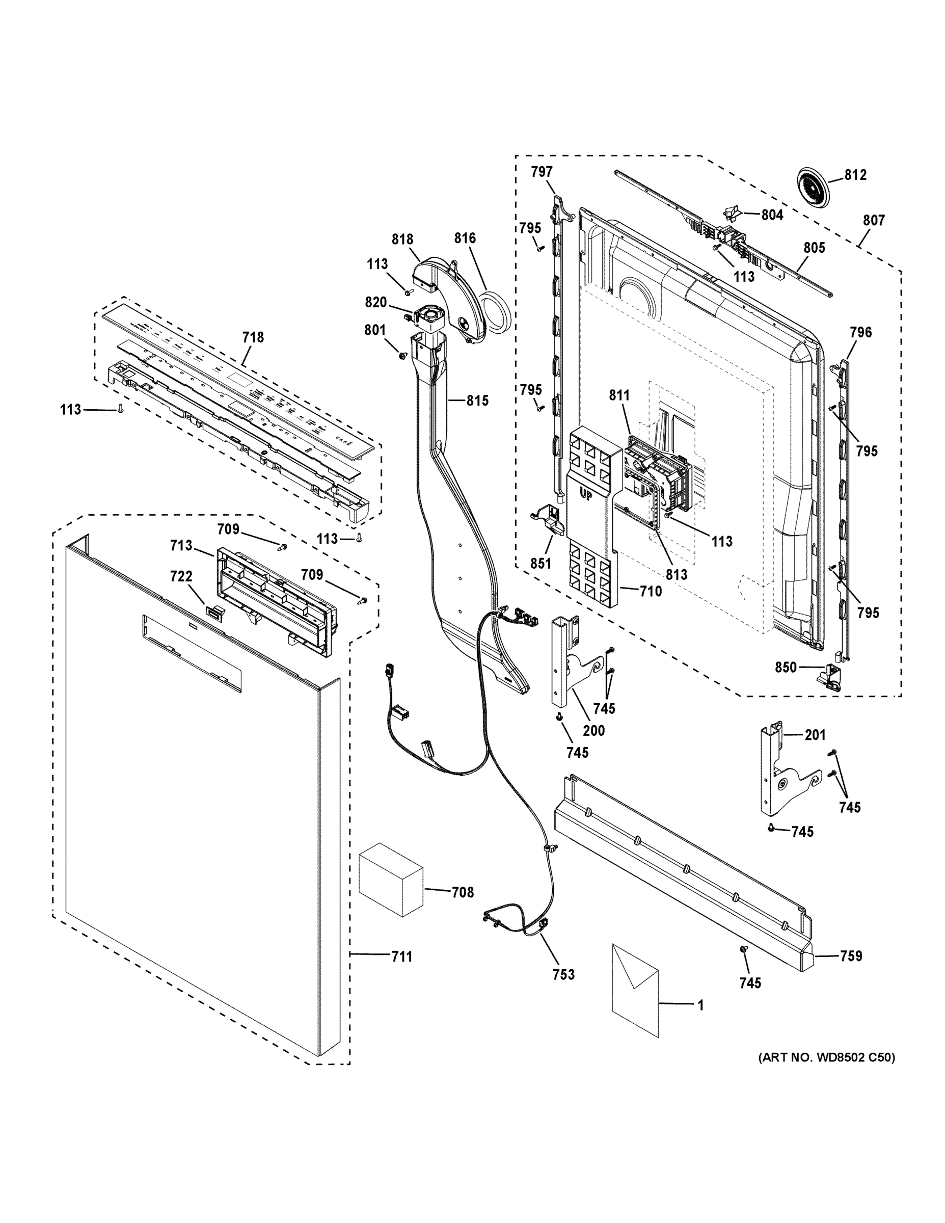 ESCUTCHEON & DOOR ASSEMBLY
