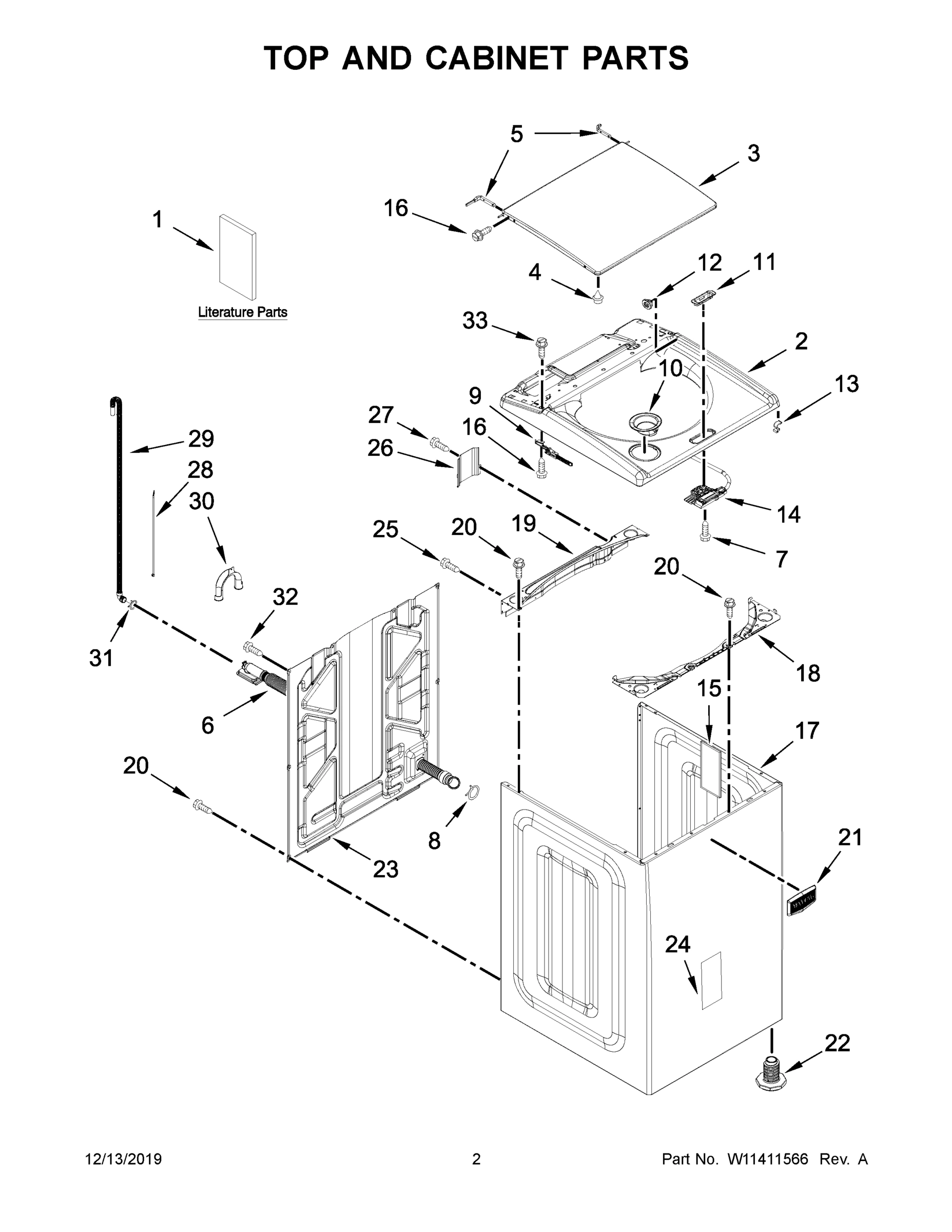 02 - TOP AND CABINET PARTS