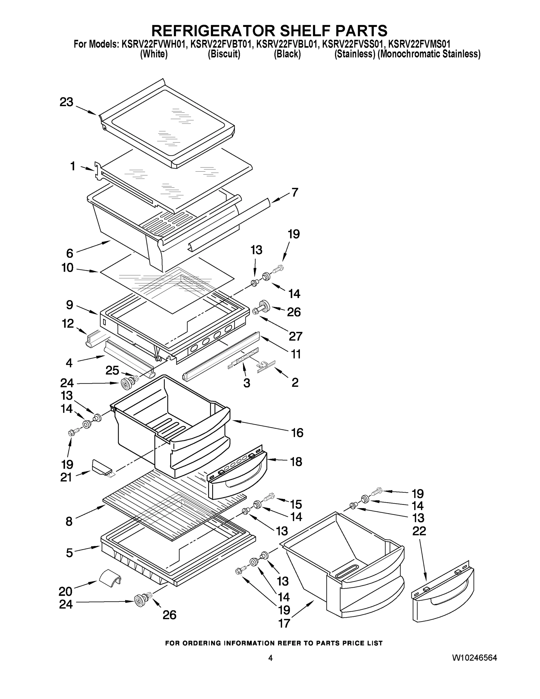 03 - REFRIGERATOR SHELF PARTS
