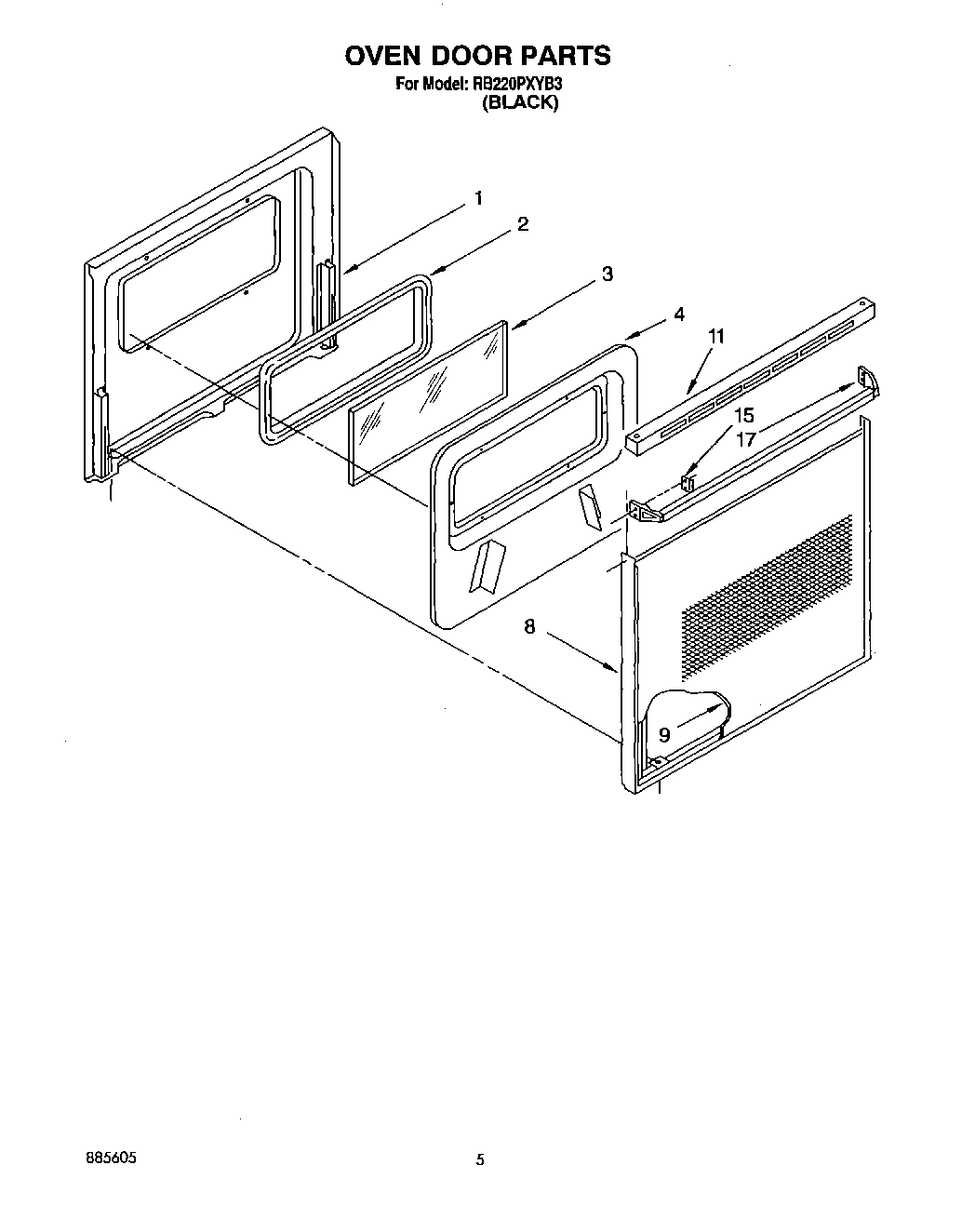 03 - OVEN DOOR, OPTIONAL