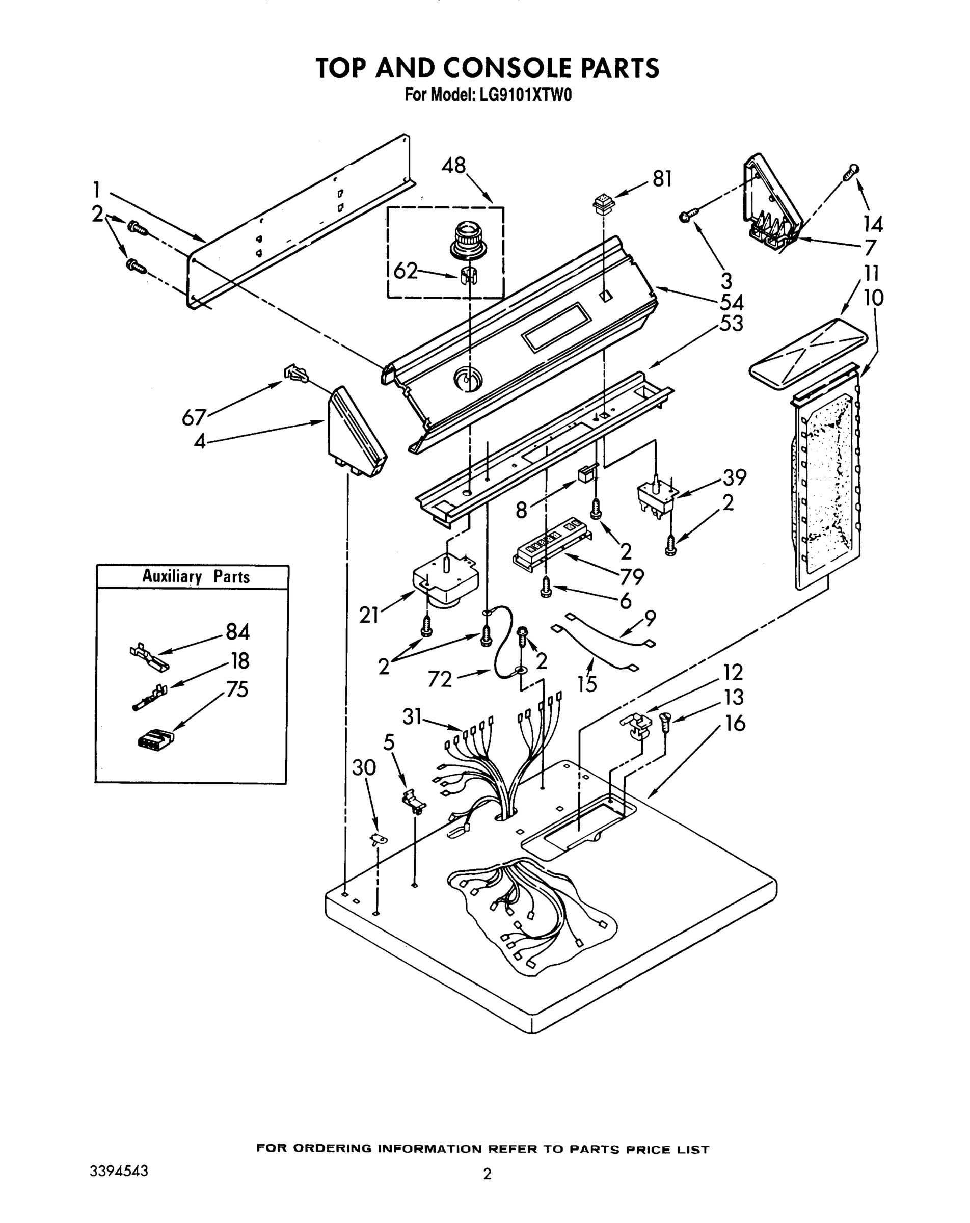 02 - TOP AND CONSOLE, LIT/OPTIONAL