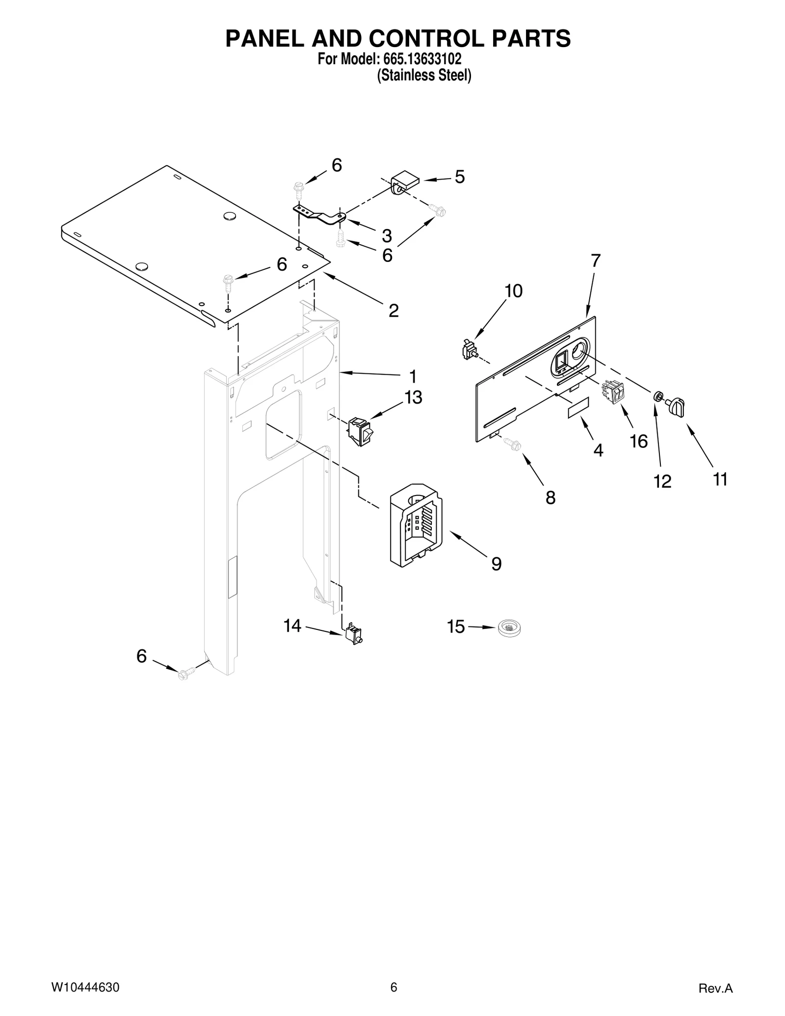 PANEL AND CONTROL PARTS