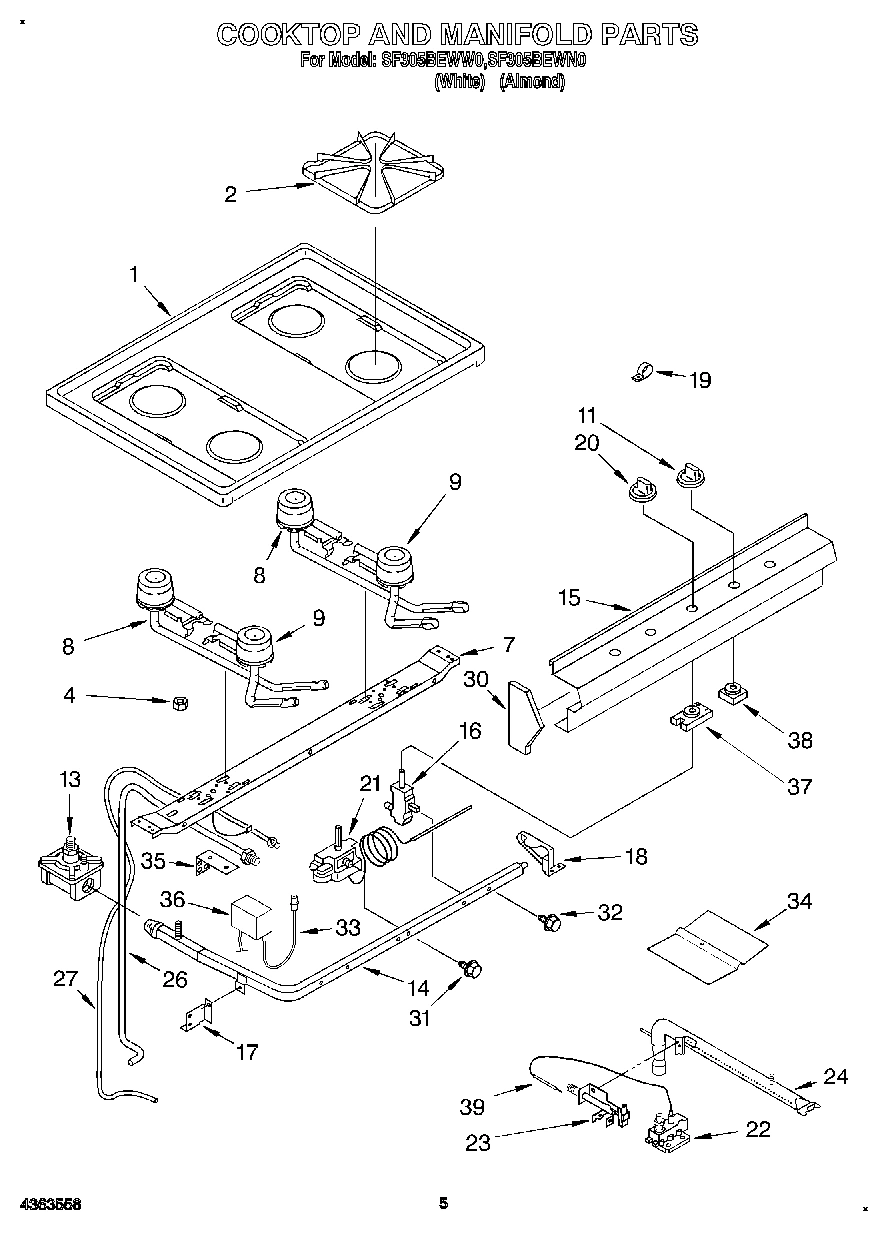 04 - COOKTOP AND MANIFOLD, LIT/OPTIONAL