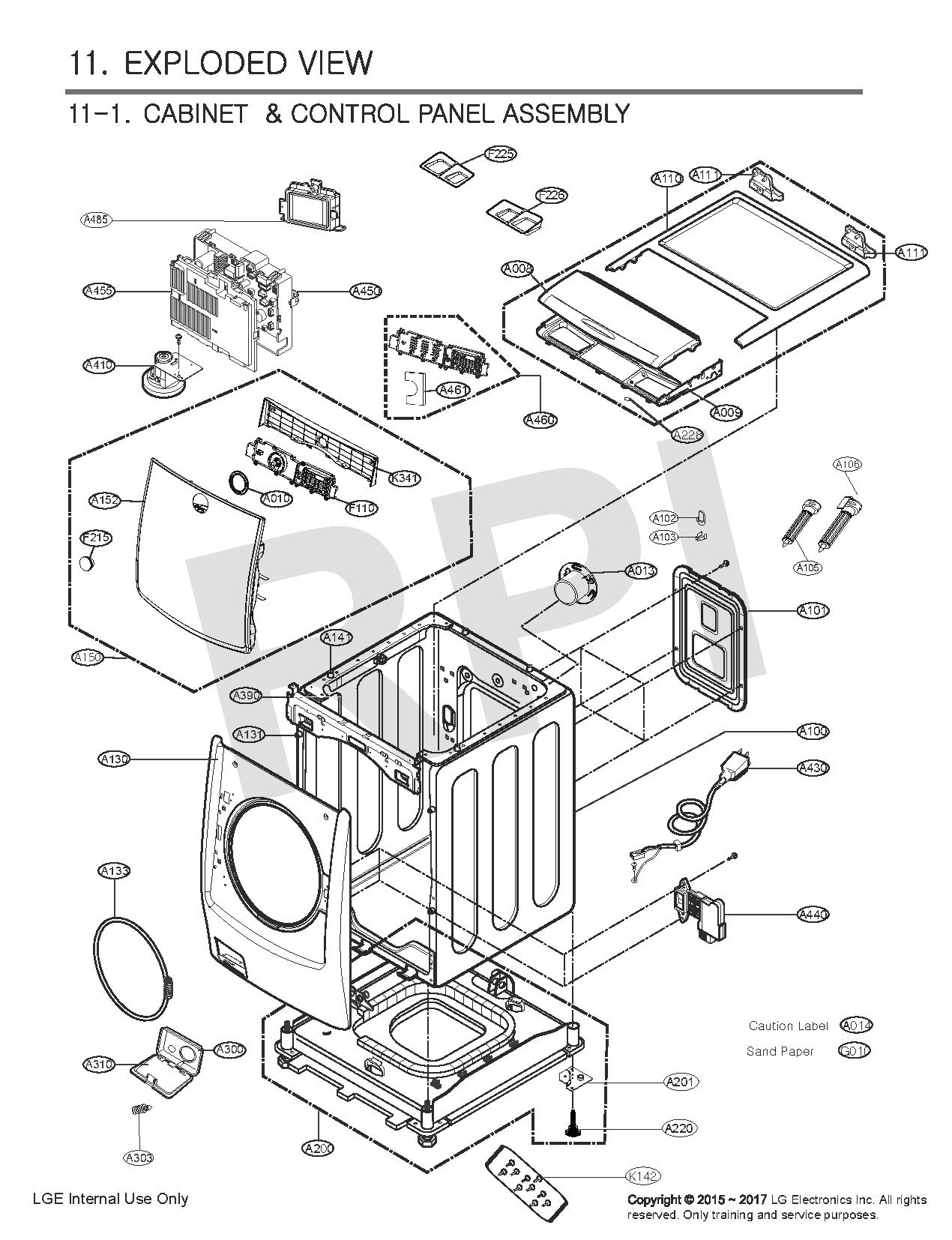 LGE WM9000HWA Parts List | Reliable Parts