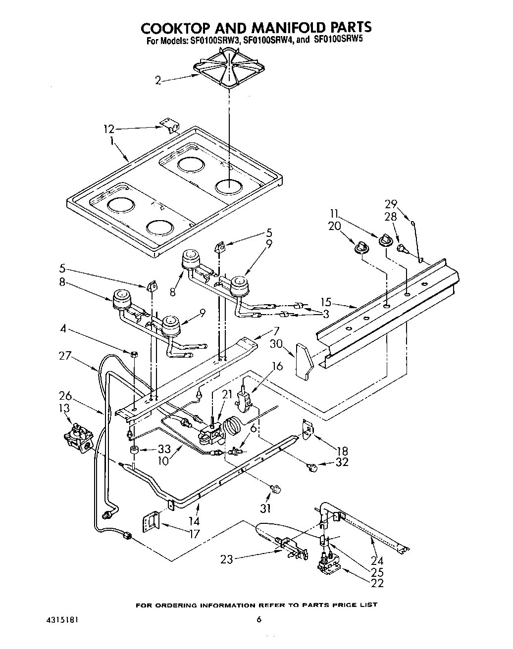 05 - COOKTOP AND MANIFOLD, LIT/OPTIONAL