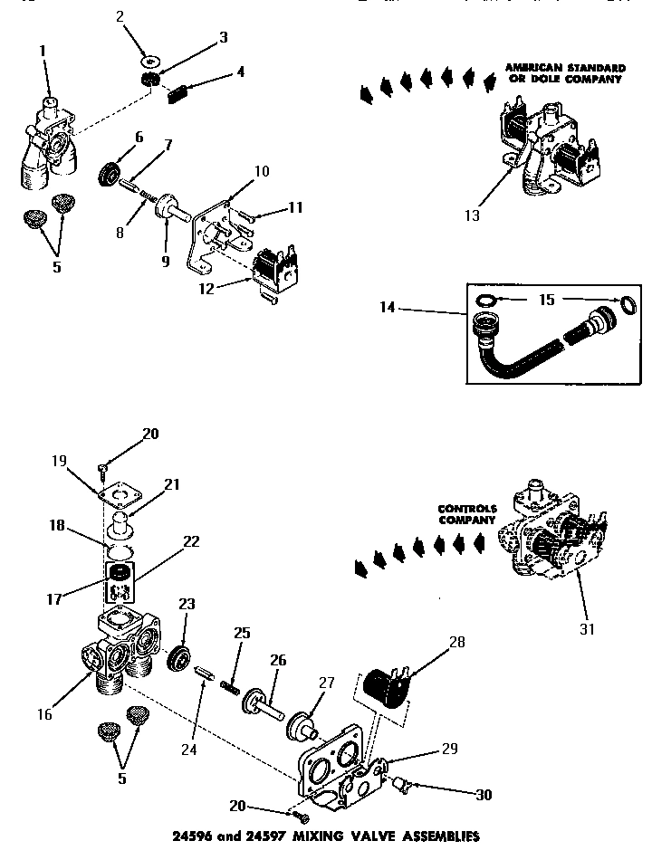 01 - 24596 & 24597 MIXING VALVE ASSEMBLIES