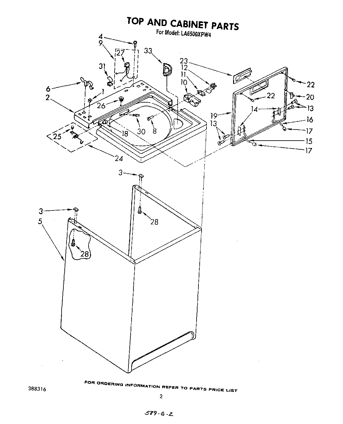 02 - TOP AND CABINET , LITERATURE AND OPTIONAL