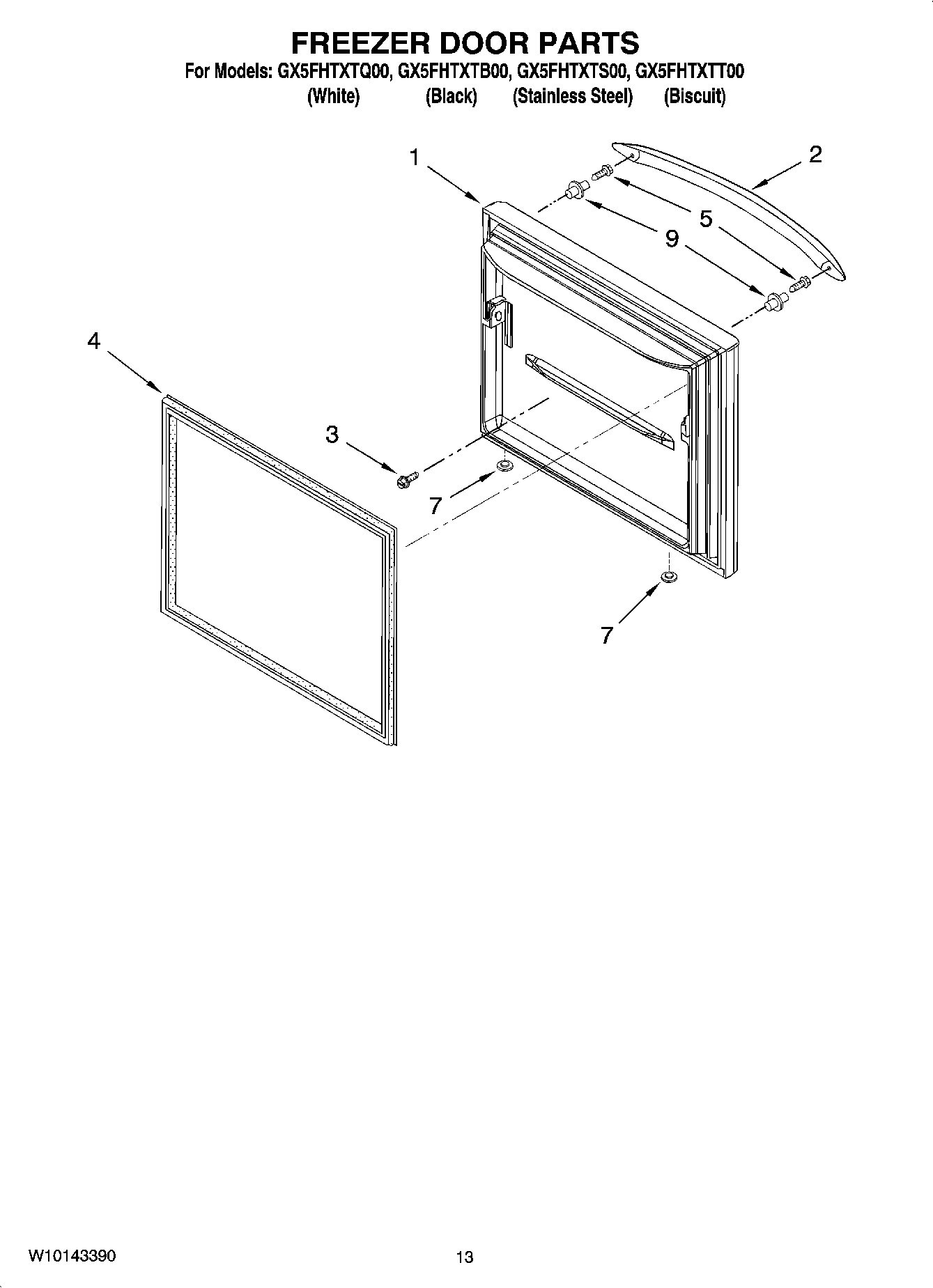 07 - FREEZER DOOR PARTS