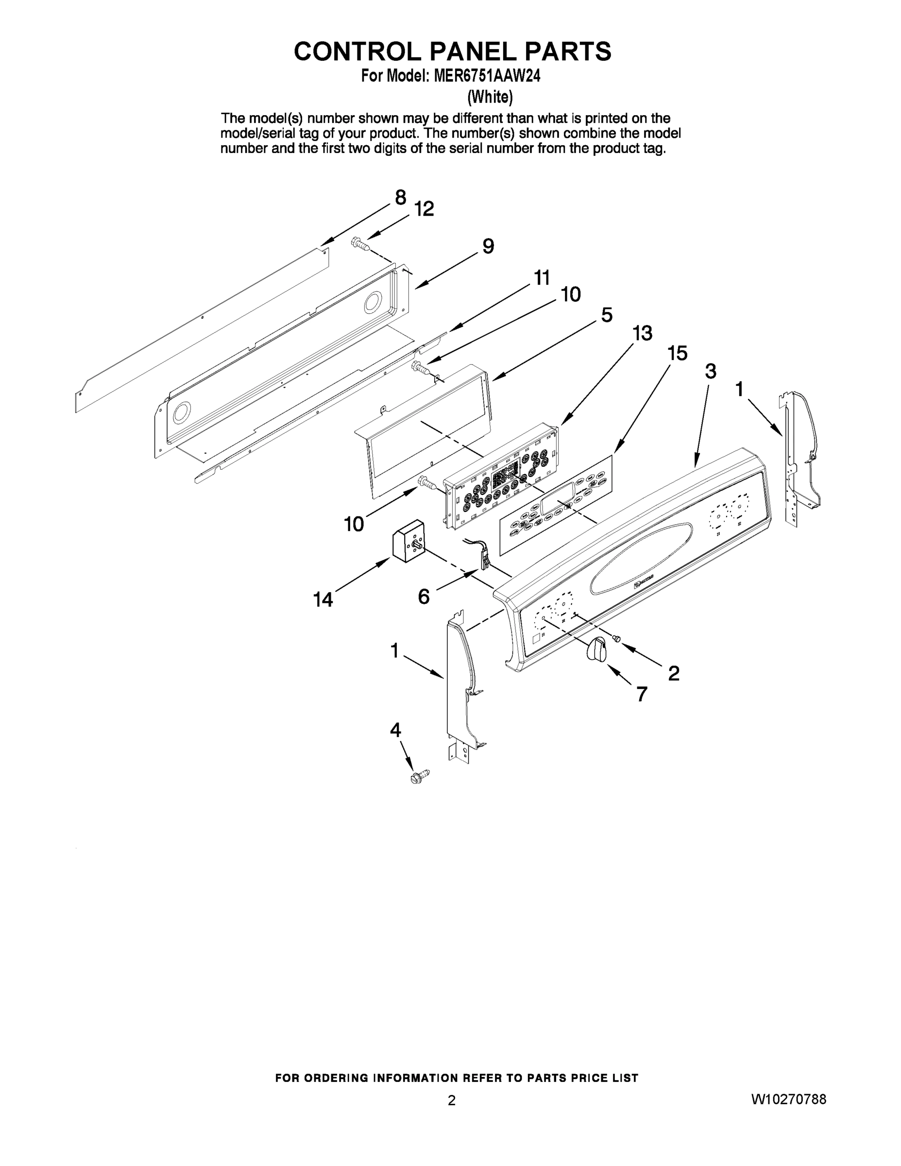 02 - CONTROL PANEL PARTS