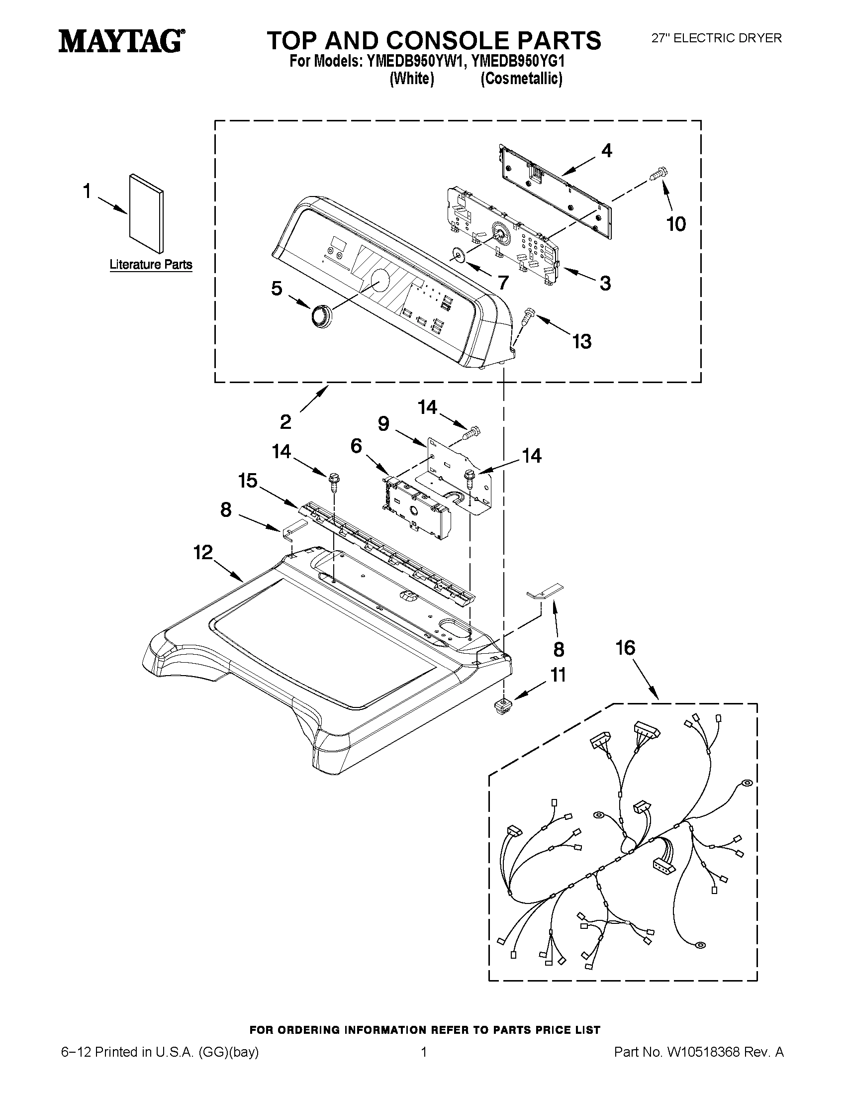 01 - TOP AND CONSOLE PARTS