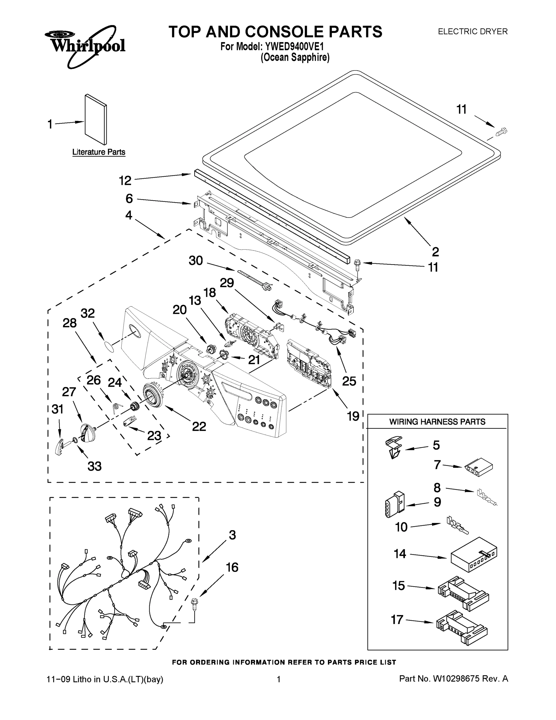 01 - TOP AND CONSOLE PARTS