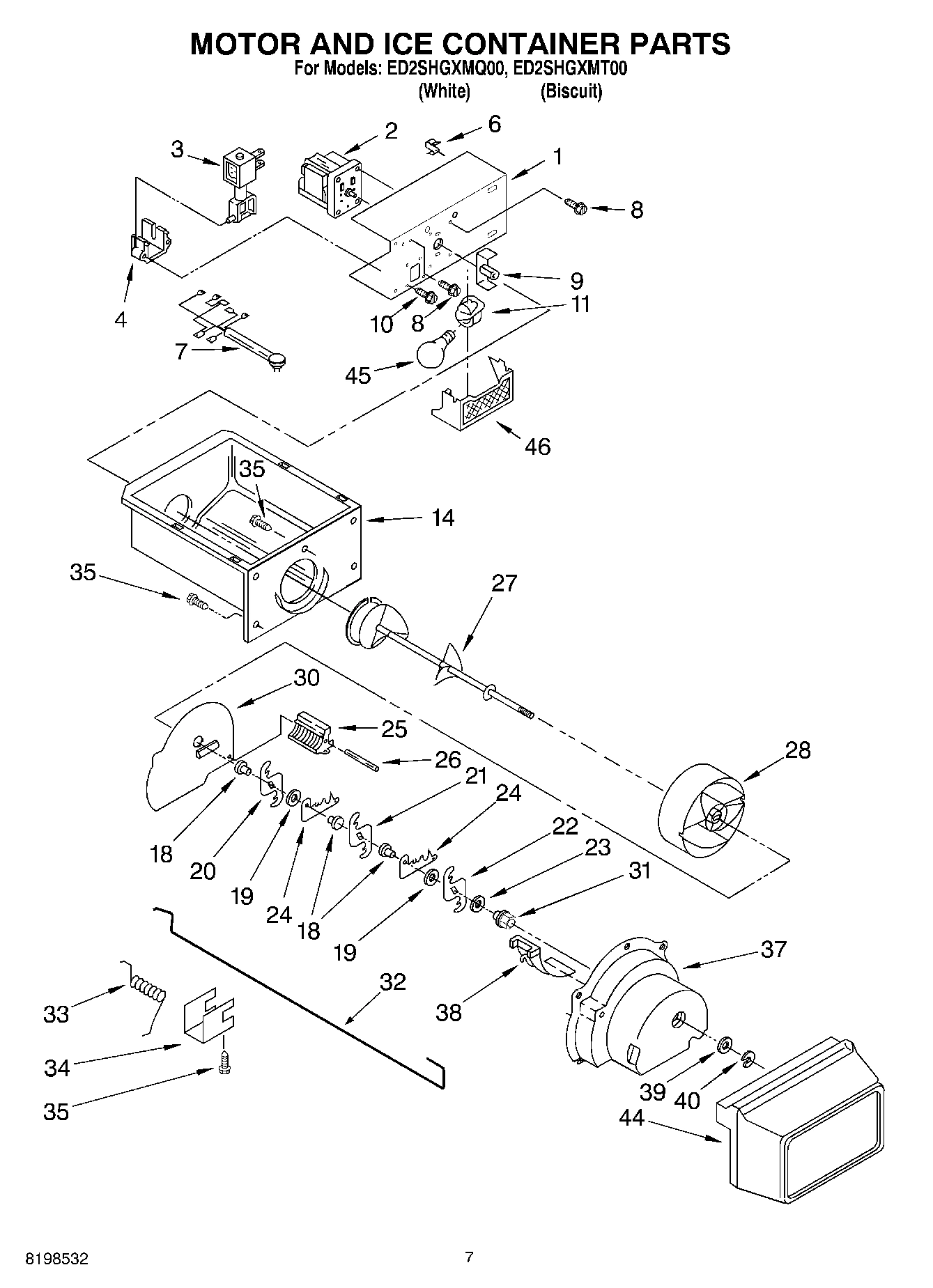 05 - MOTOR AND ICE CONTAINER PARTS