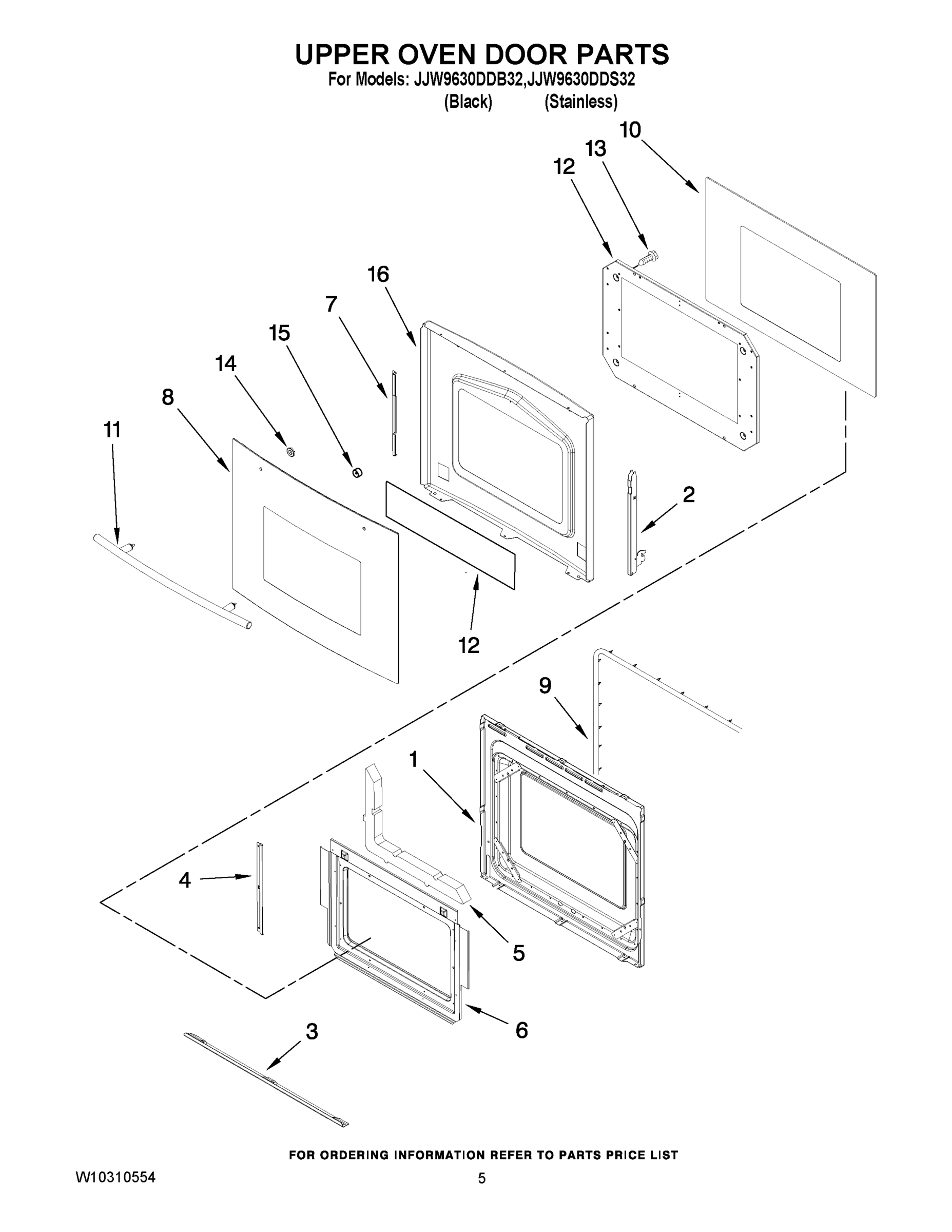 03 - UPPER OVEN DOOR PARTS