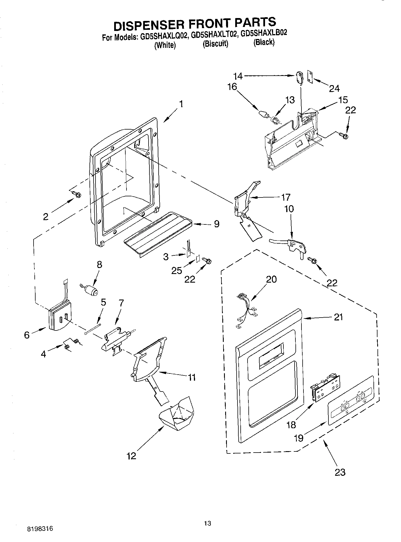 08 - DISPENSER FRONT PARTS