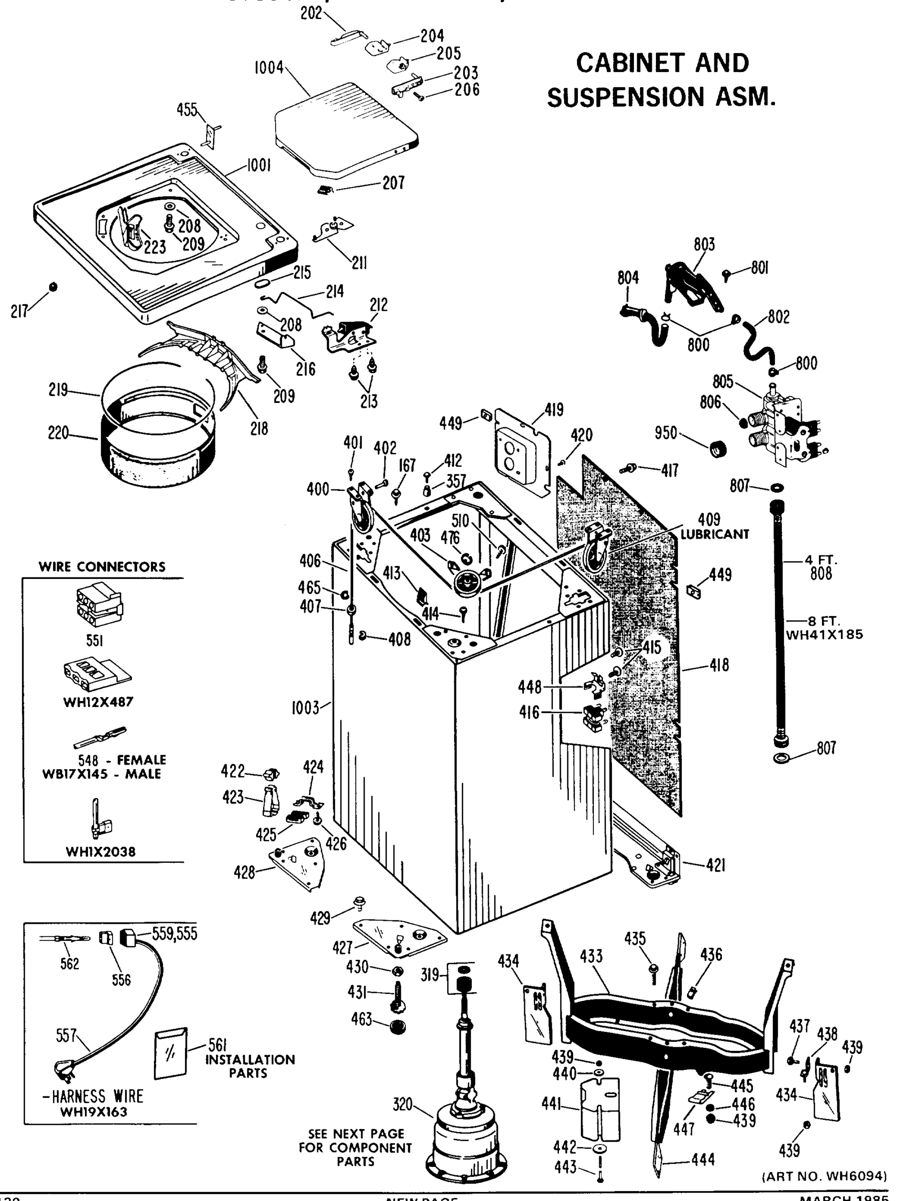 CABINET AND SUSPENSION ASM.