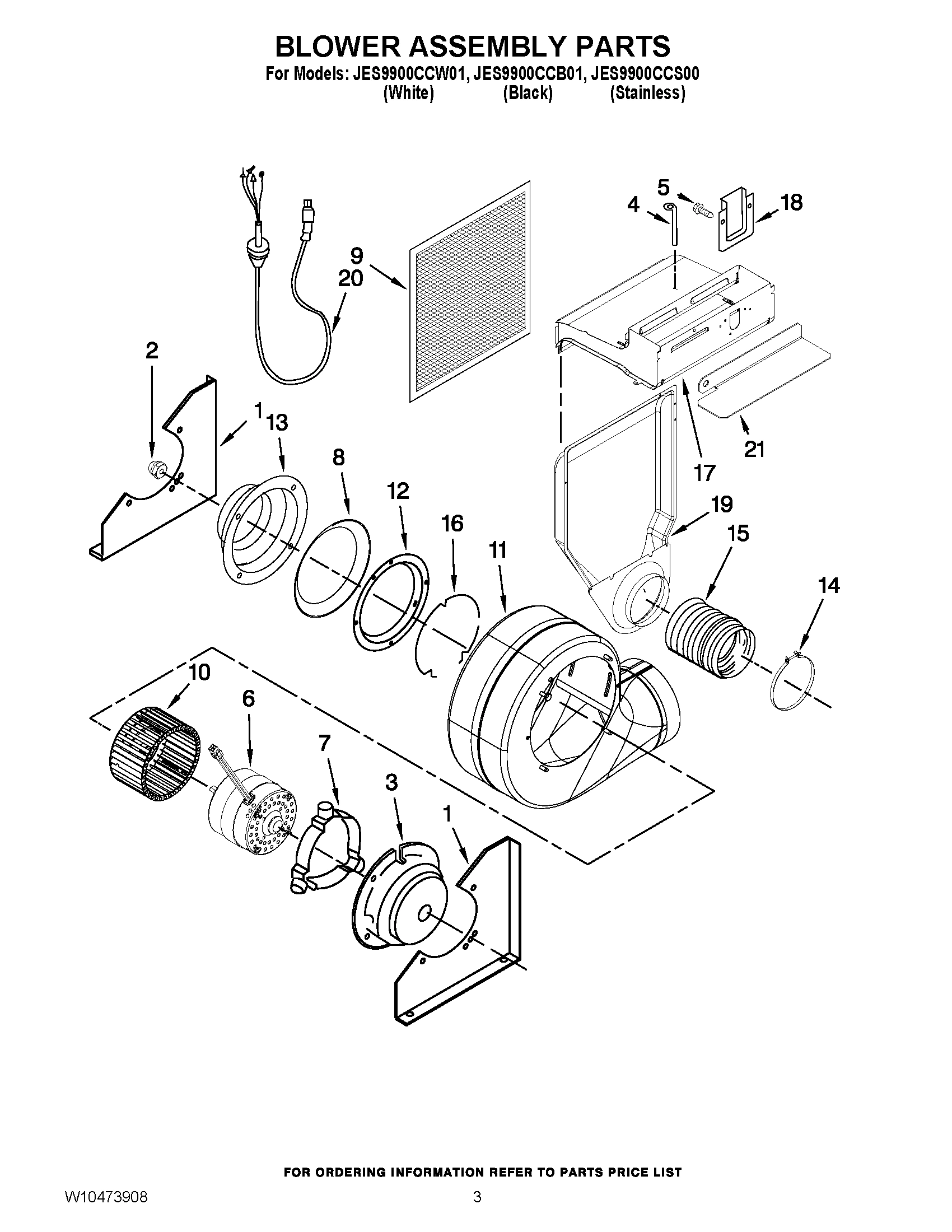 03 - BLOWER ASSEMBLY PARTS