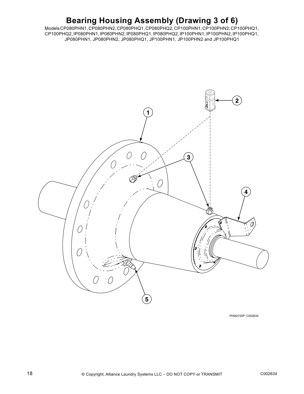 Bearing Housing Assembly (Drawing 3 of 6)
