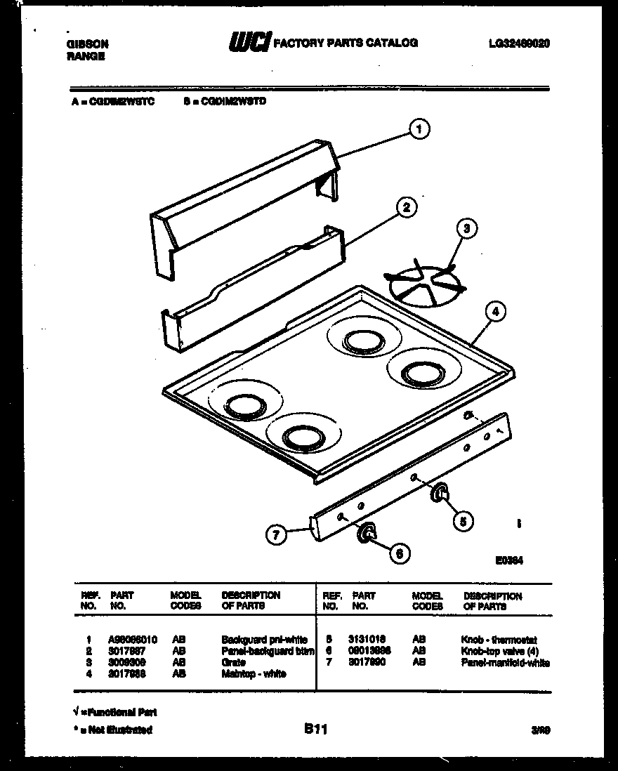 02 - BACKGUARD AND COOKTOP PARTS
