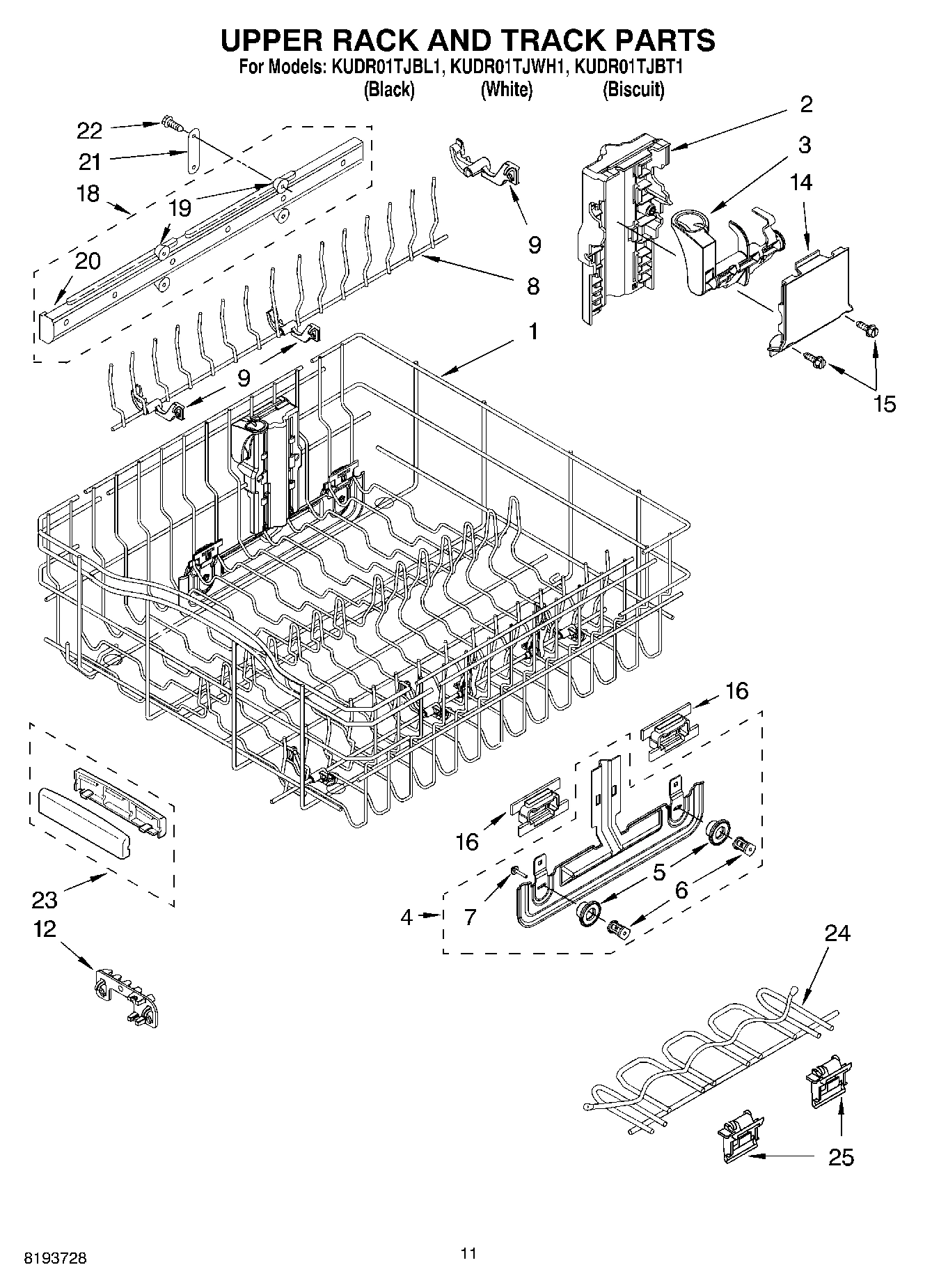 09 - UPPER RACK AND TRACK PARTS
