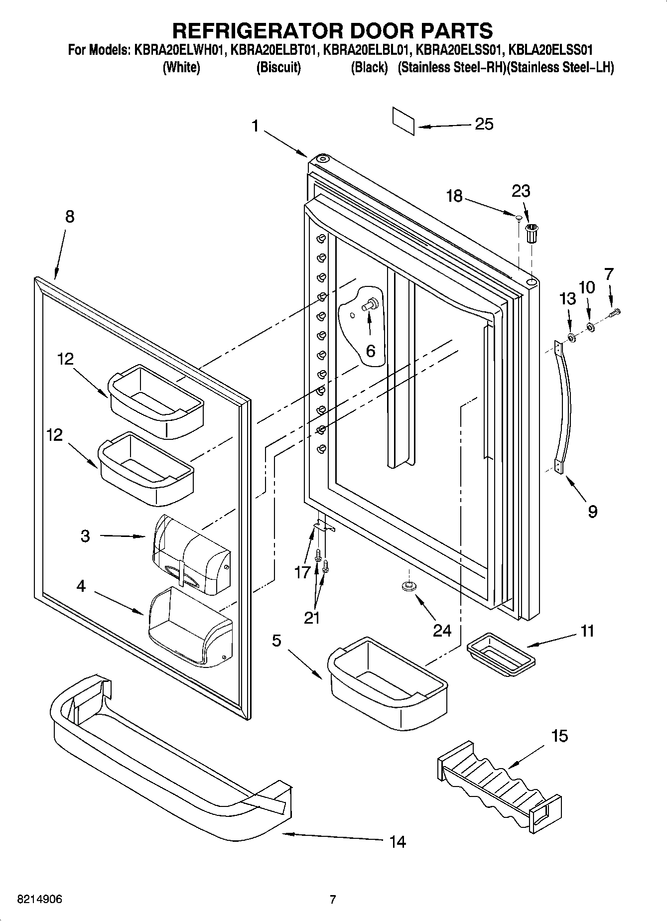 04 - REFRIGERATOR DOOR PARTS