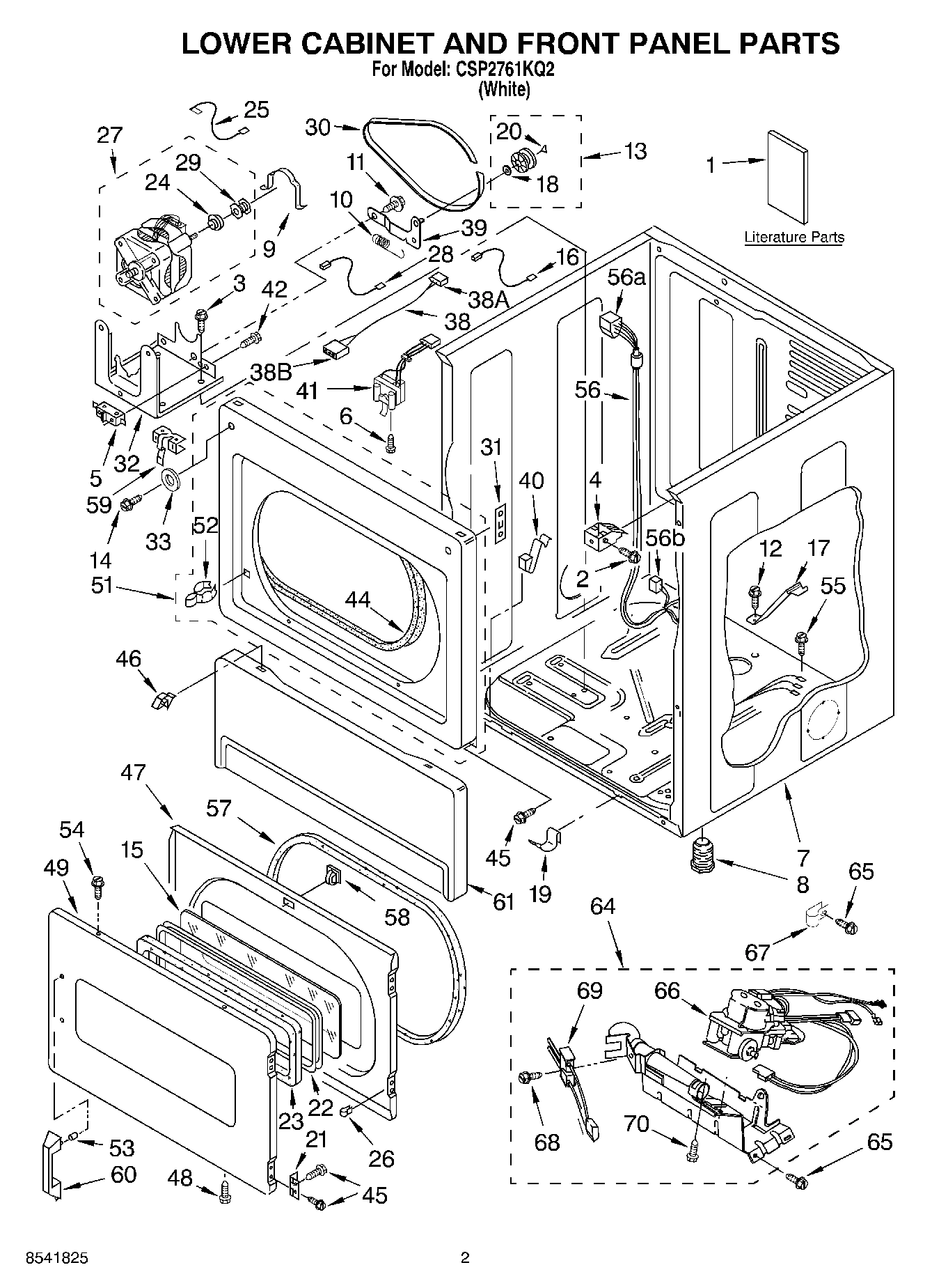 01 - LOWER CABINET AND FRONT PANEL PARTS OPTIONAL PARTS