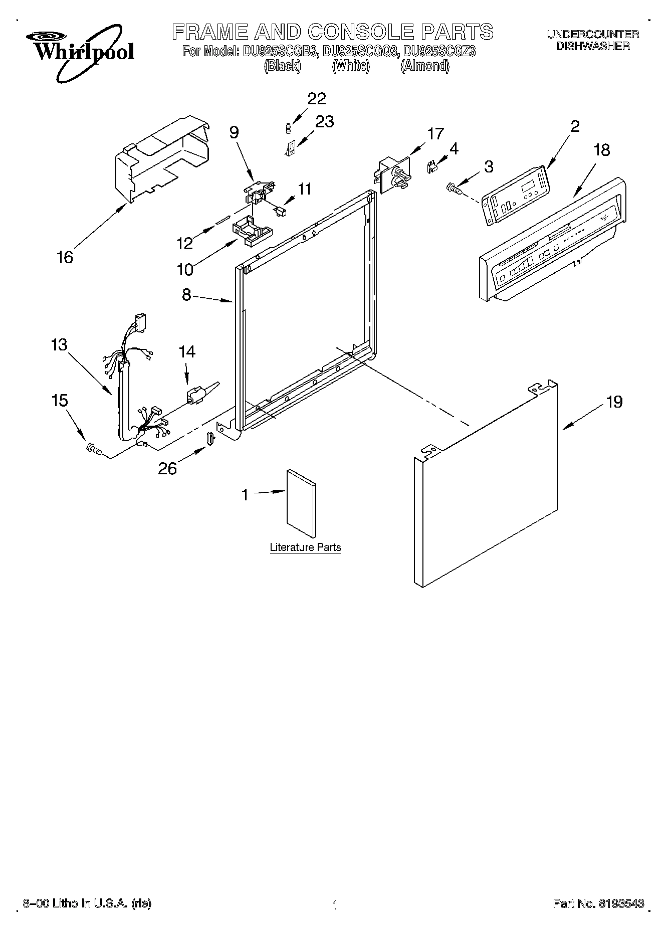 01 - FRAME AND CONSOLE, LITERATURE