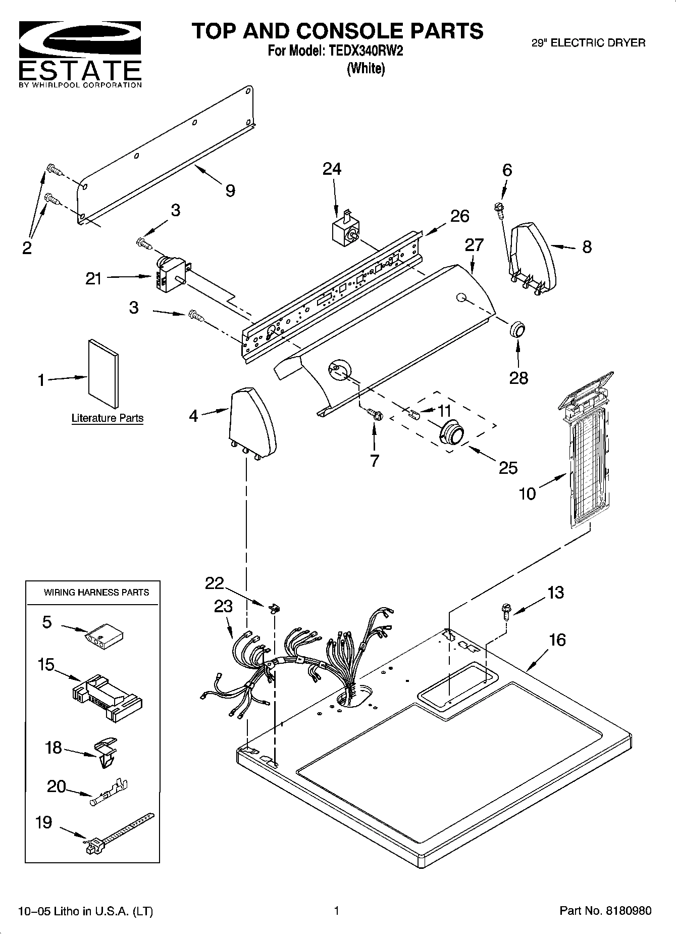 01 - TOP AND CONSOLE PARTS
