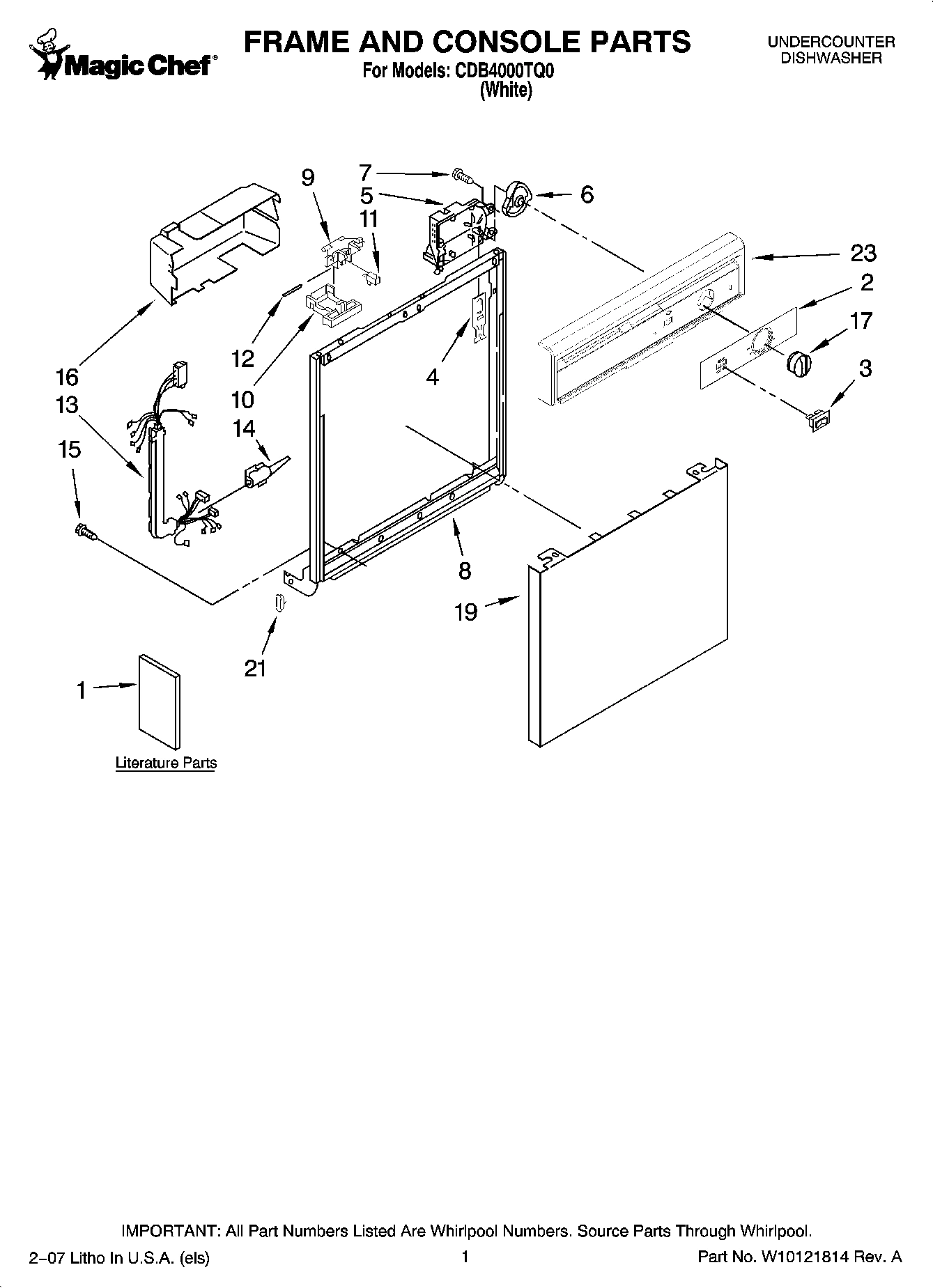 01 - FRAME AND CONSOLE PARTS