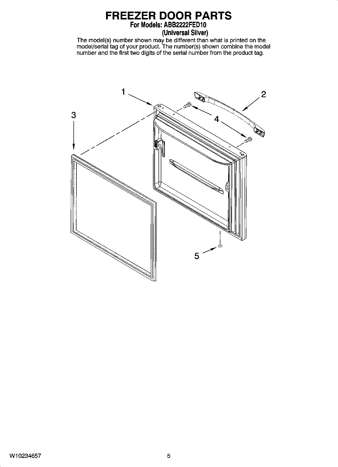 03 - FREEZER DOOR PARTS