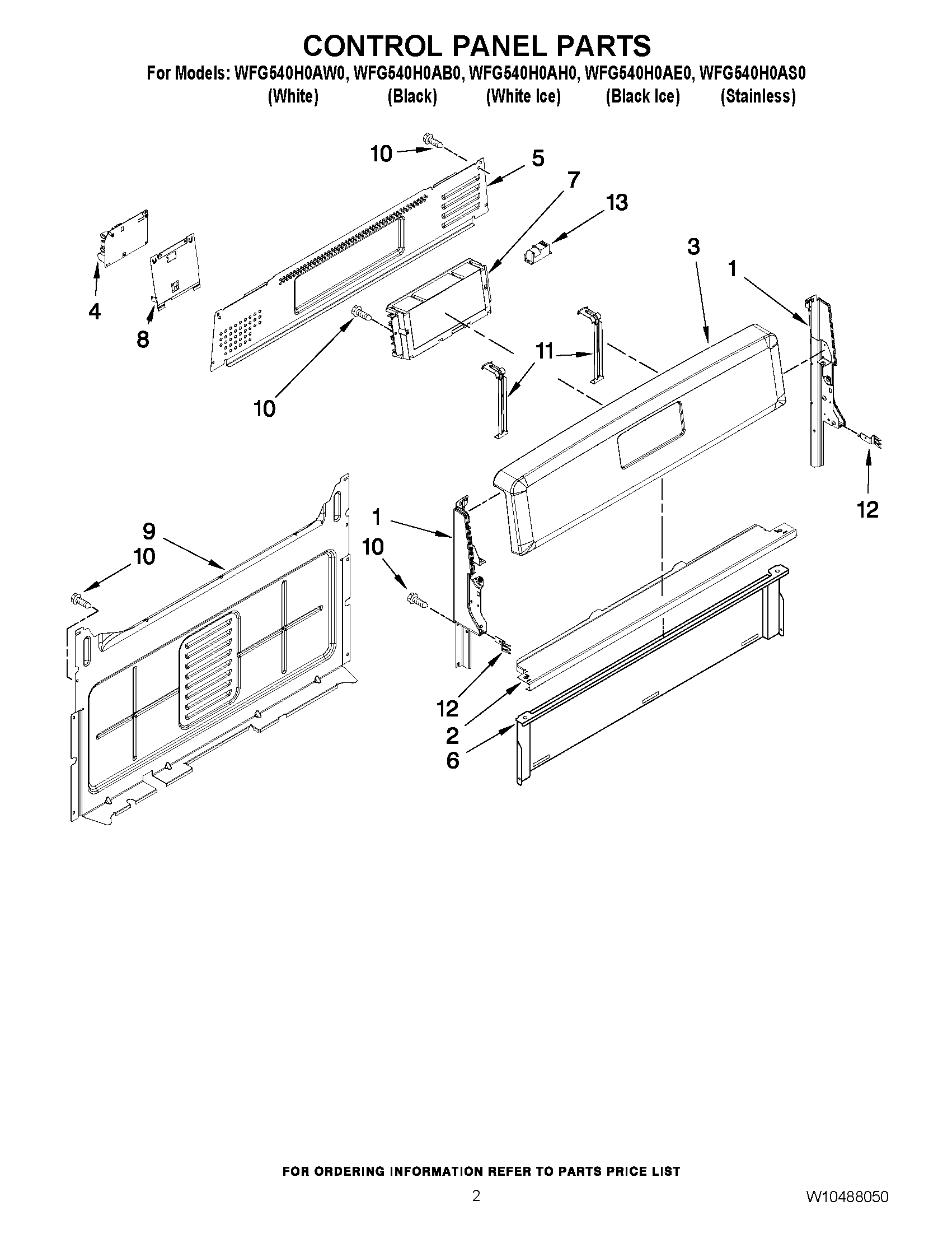02 - CONTROL PANEL PARTS