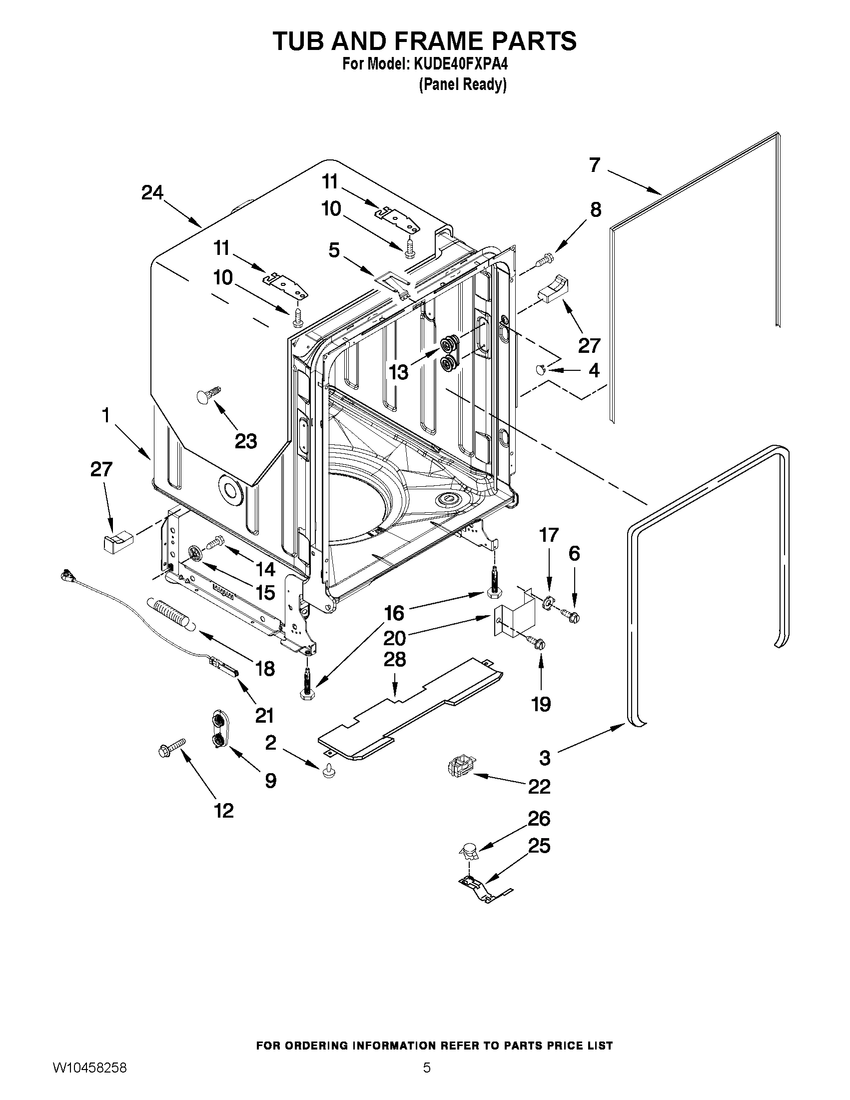 05 - TUB AND FRAME PARTS