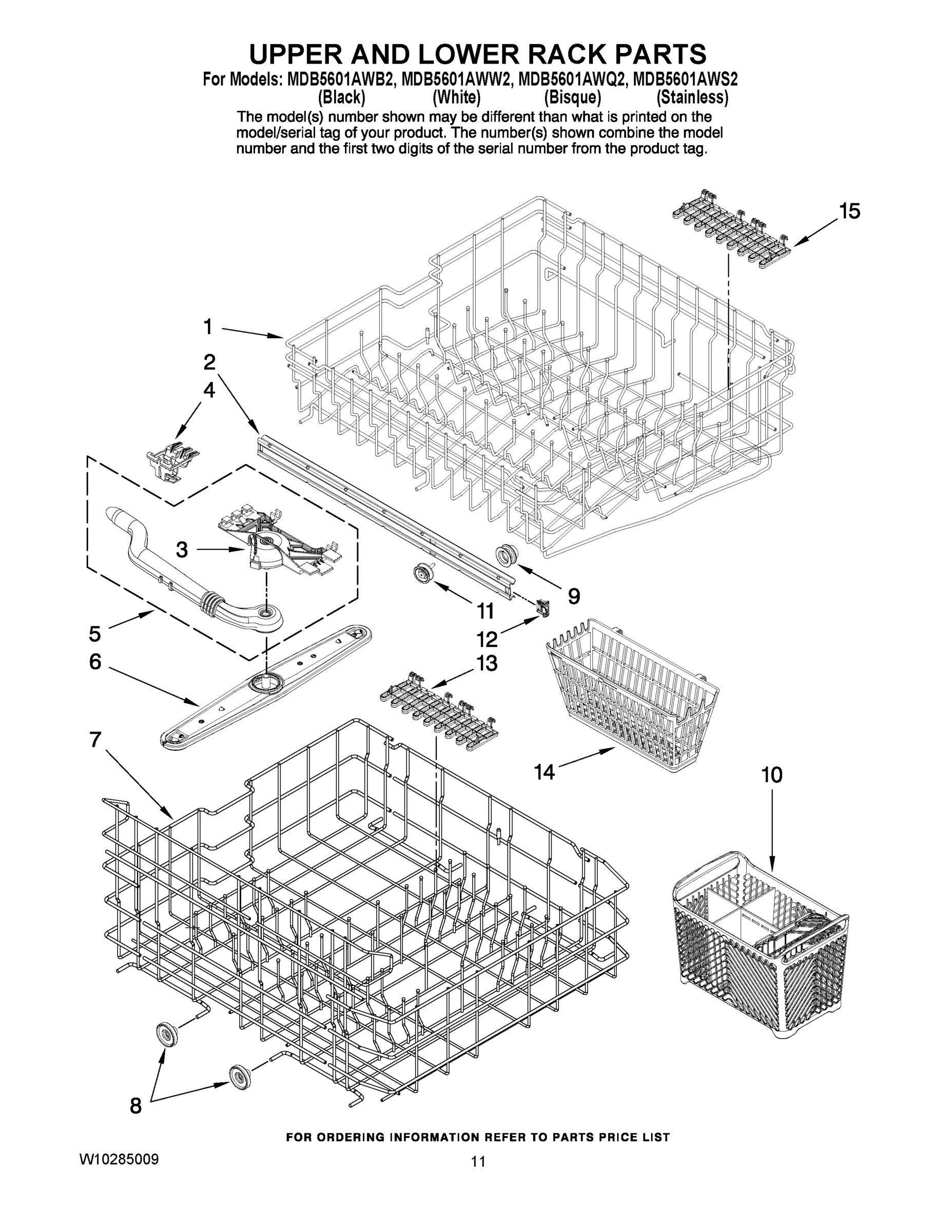 09 - UPPER AND LOWER RACK PARTS