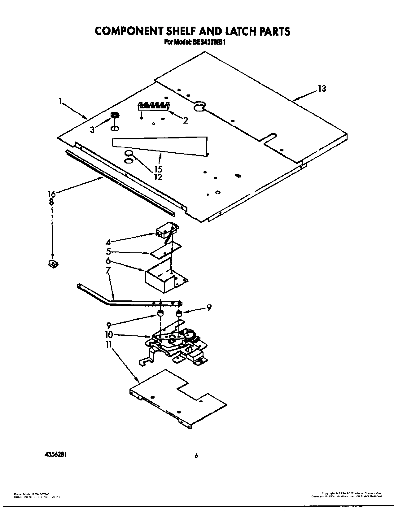 05 - COMPONENT SHELF AND LATCH