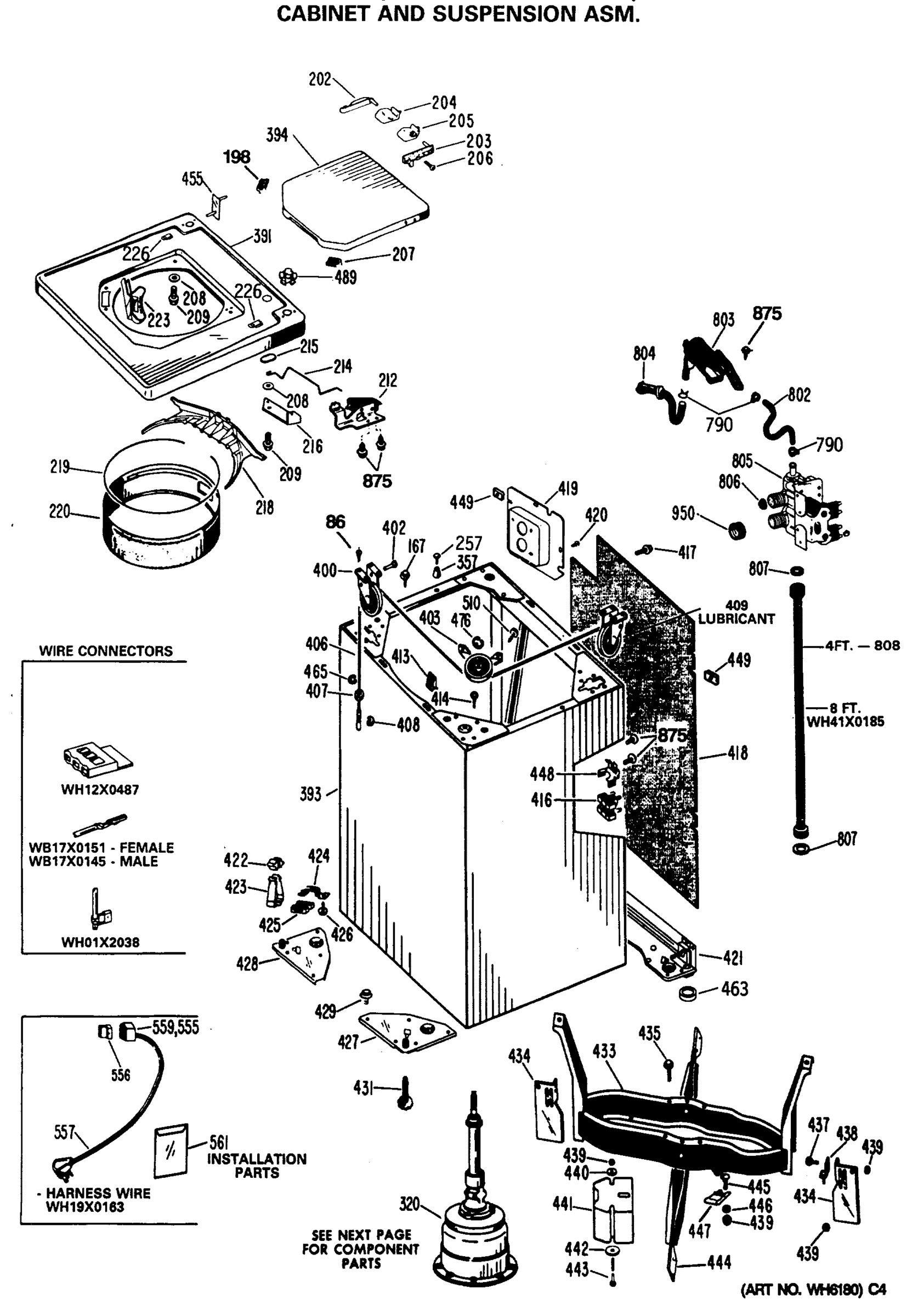 CABINET AND SUSPENSION ASM.