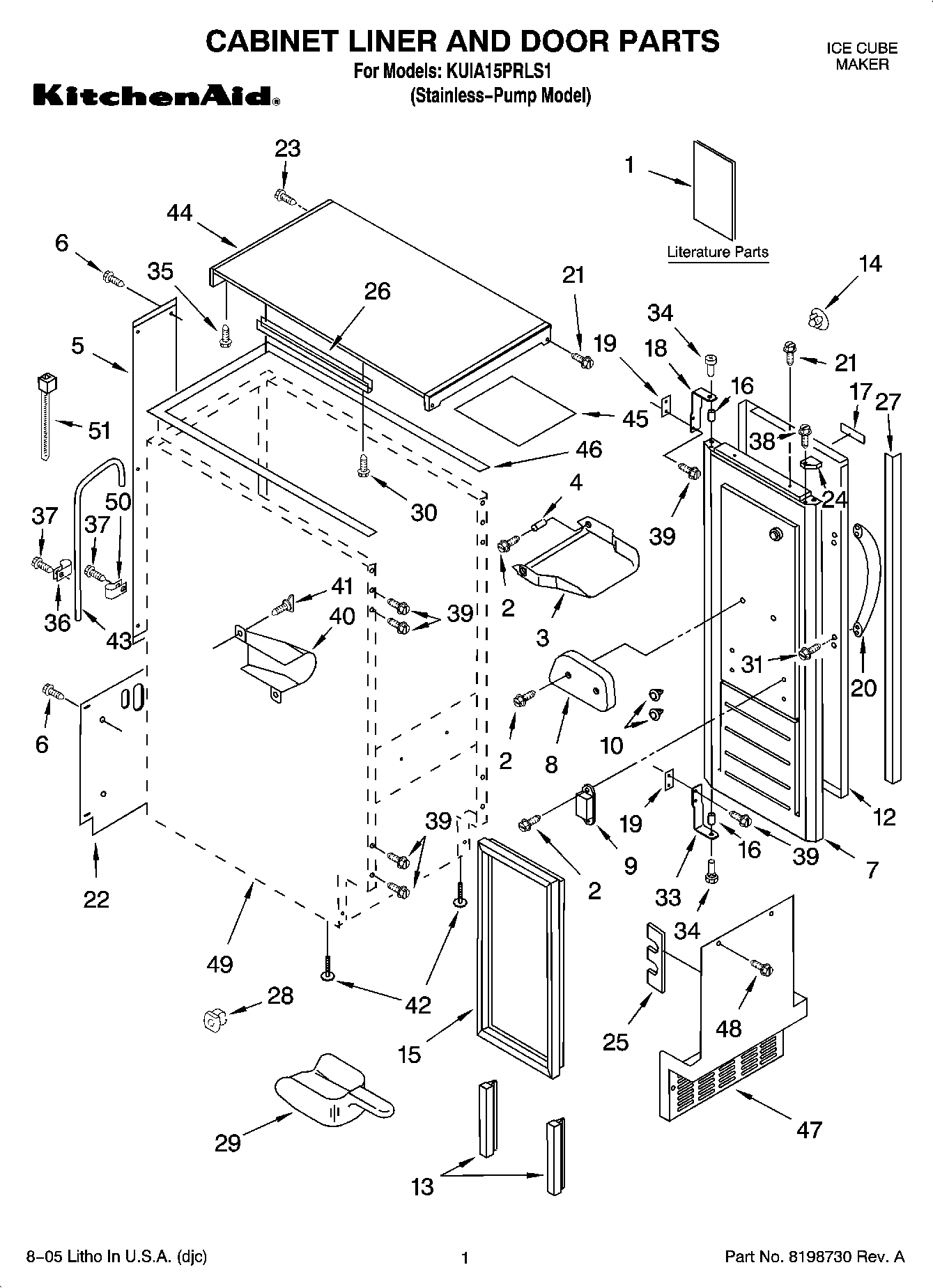 01 - CABINET LINER AND DOOR PARTS
