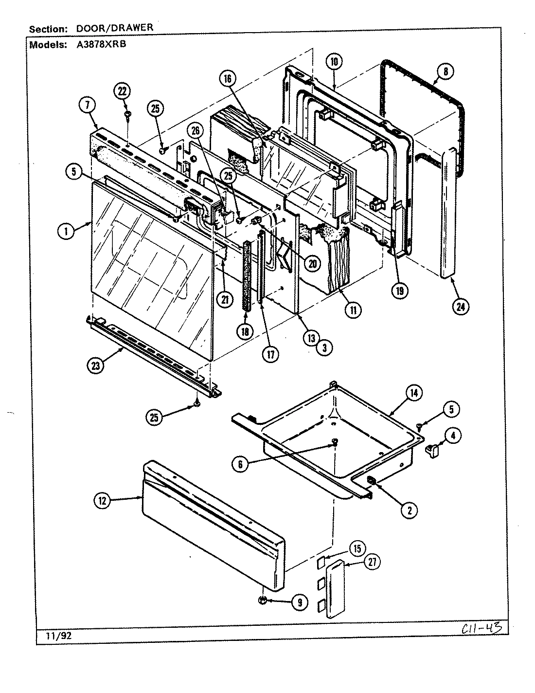 05 - DOOR/DRAWER (A3878XRB)