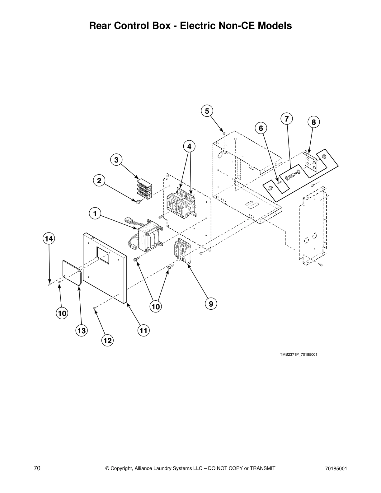 Rear Control Box - Electric Non-CE Models