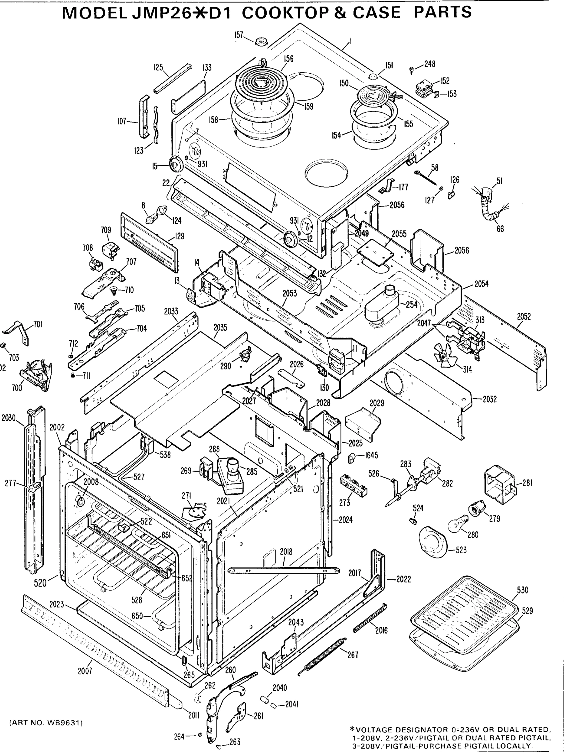 COOKTOP & CASE PARTS