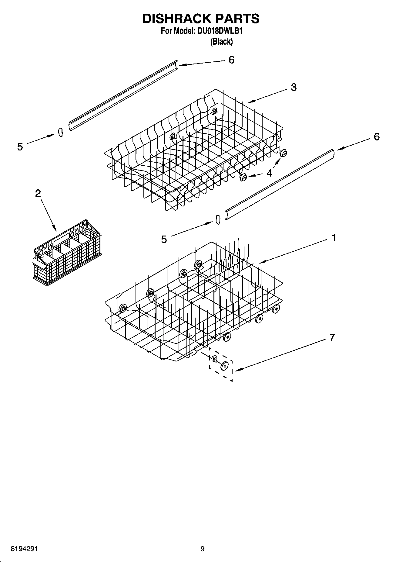 06 - DISHRACK PARTS, OPTIONAL PARTS (NOT INCLUDED)