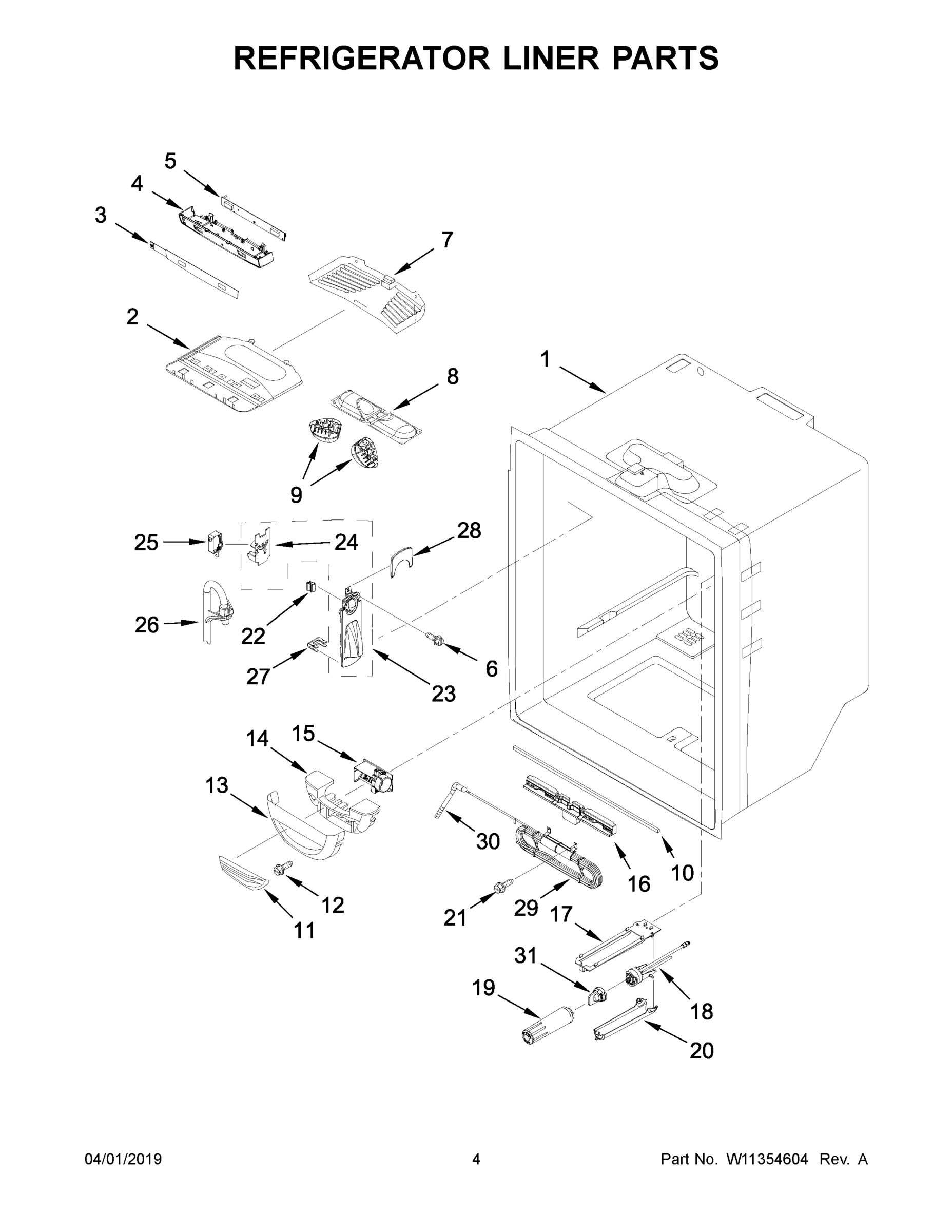 03 - REFRIGERATOR LINER PARTS