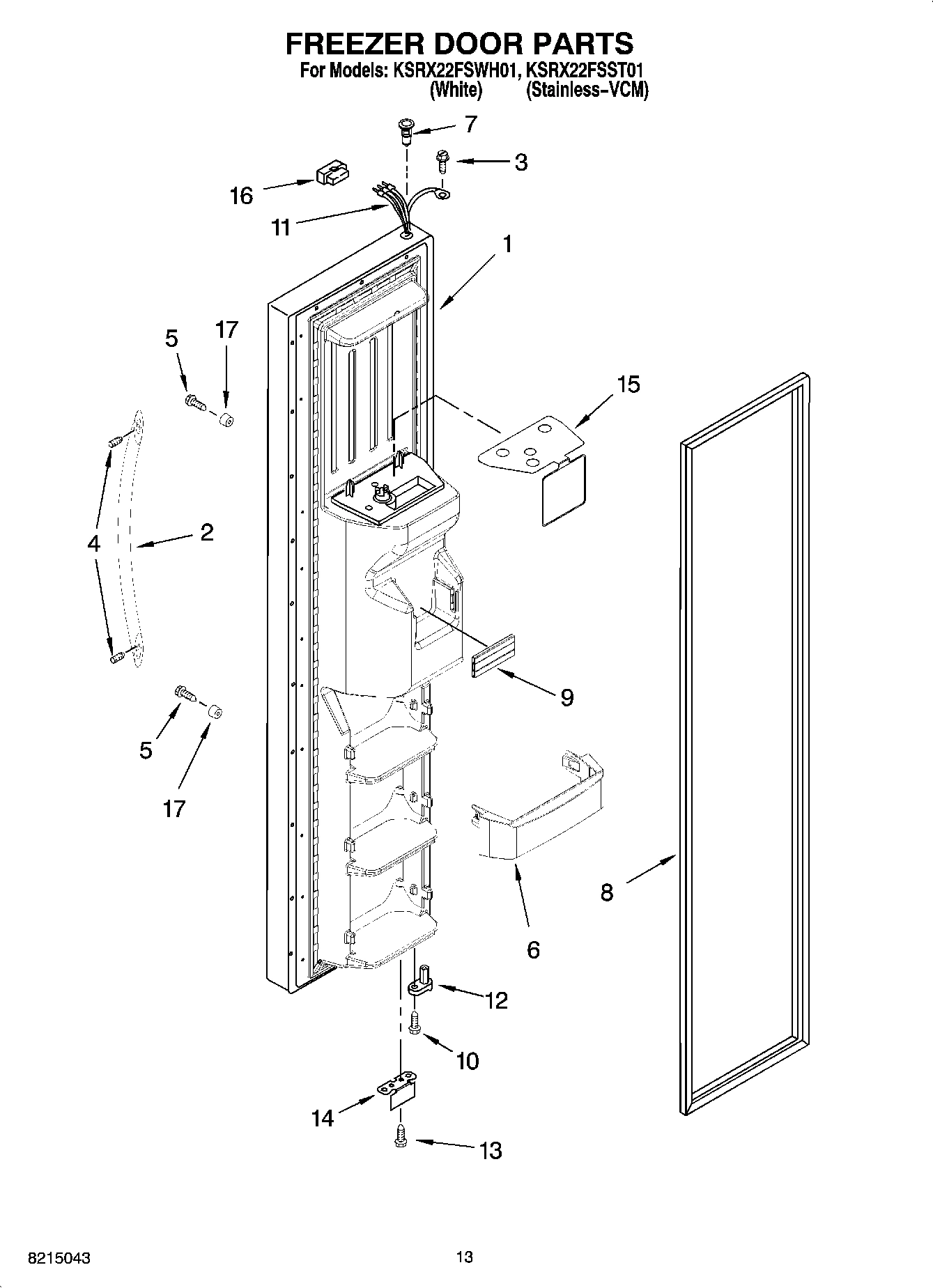 08 - FREEZER DOOR PARTS