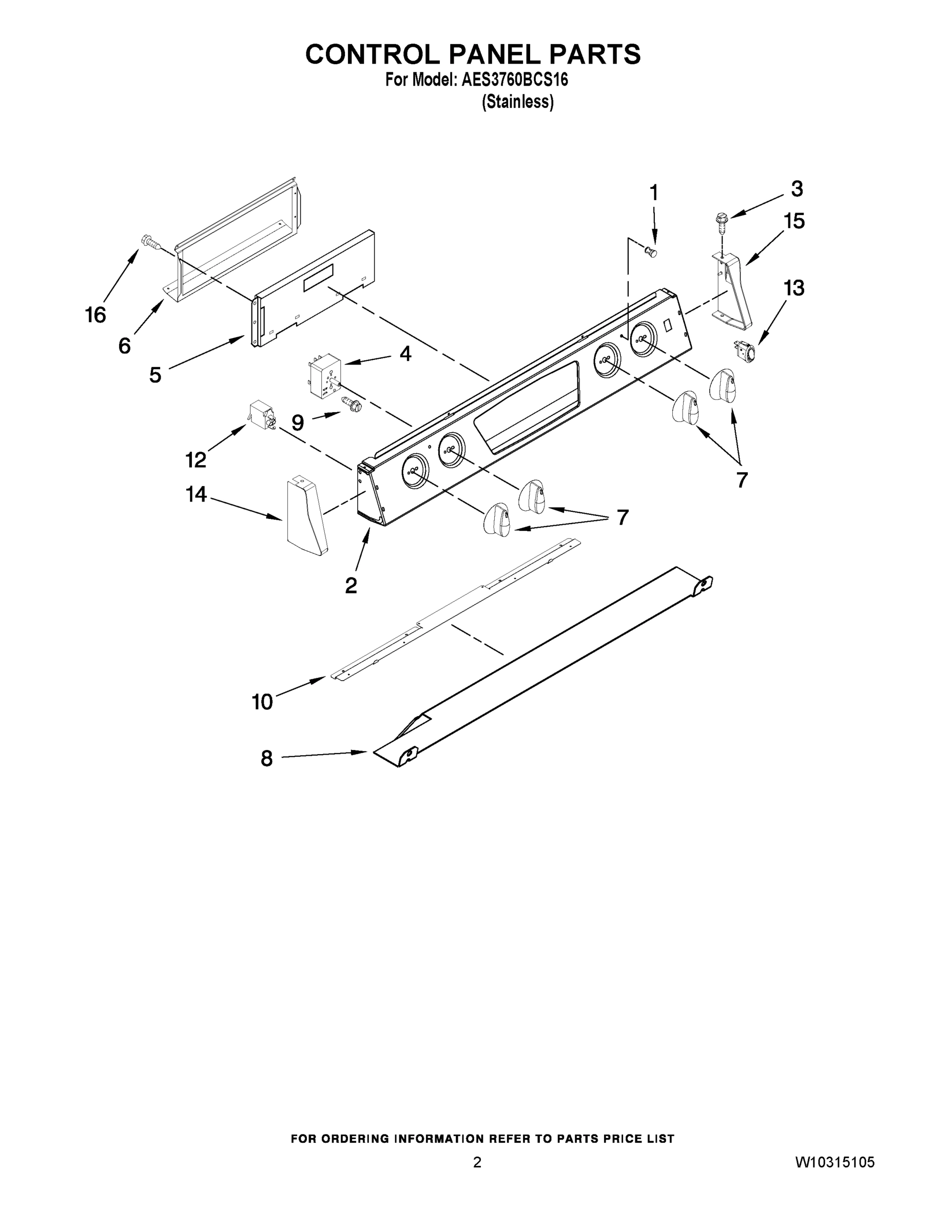 02 - CONTROL PANEL PARTS