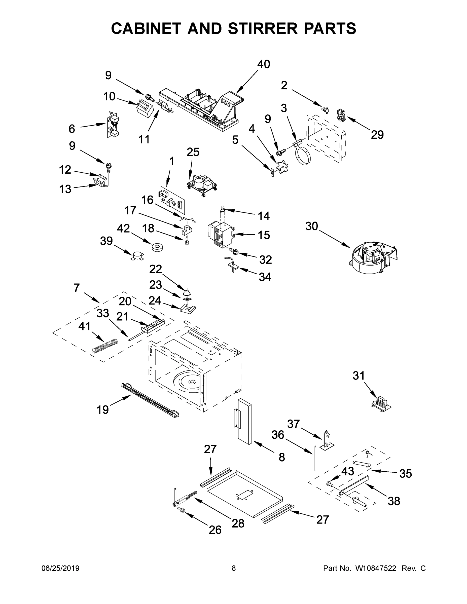05 - CABINET AND STIRRER PARTS